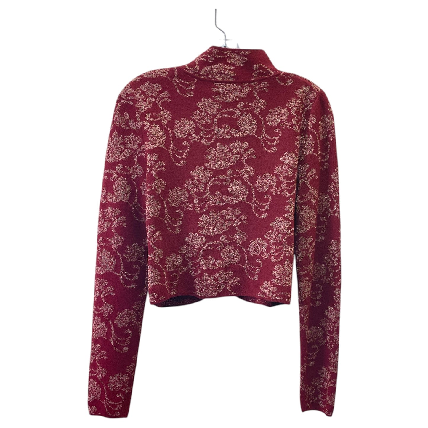Sweater By Anthropologie In Gold & Red, Size:M