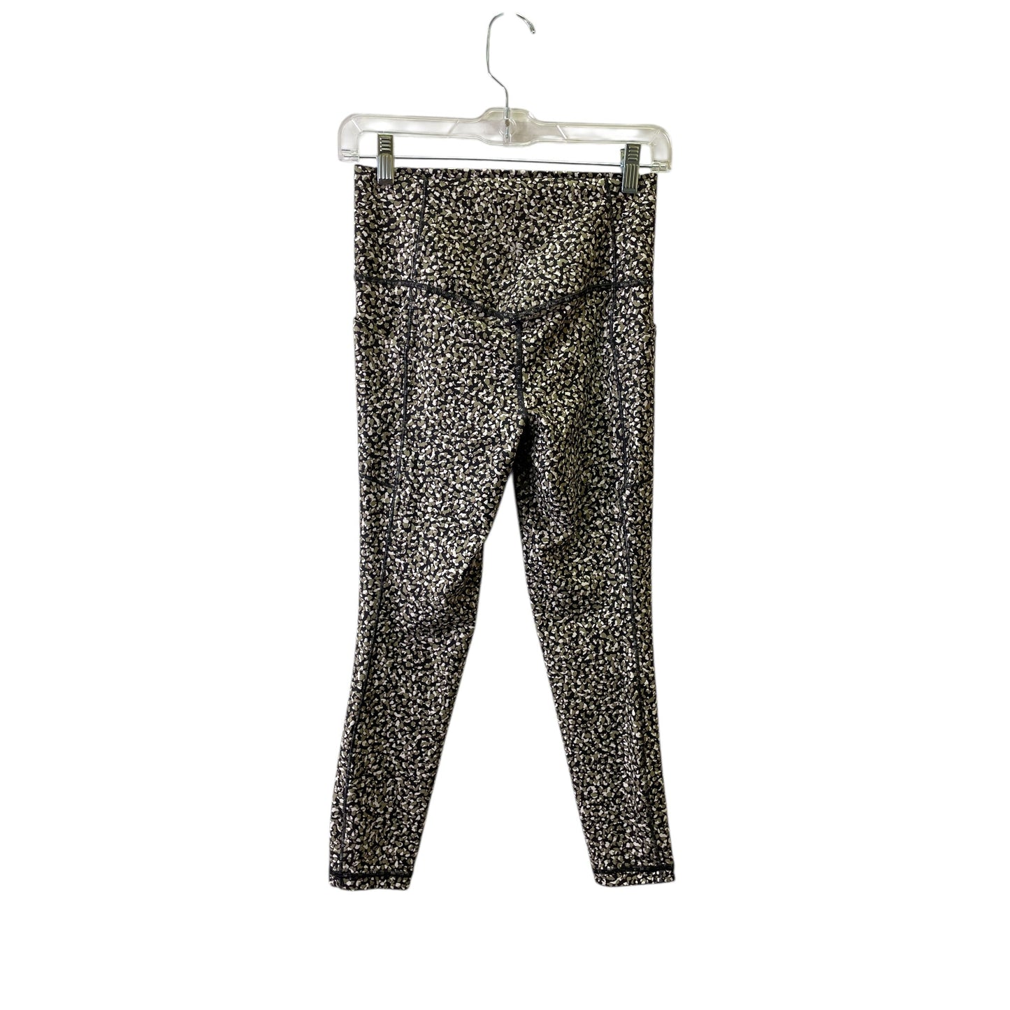 Athletic Leggings Capris By Athleta In Black & Green, Size:S