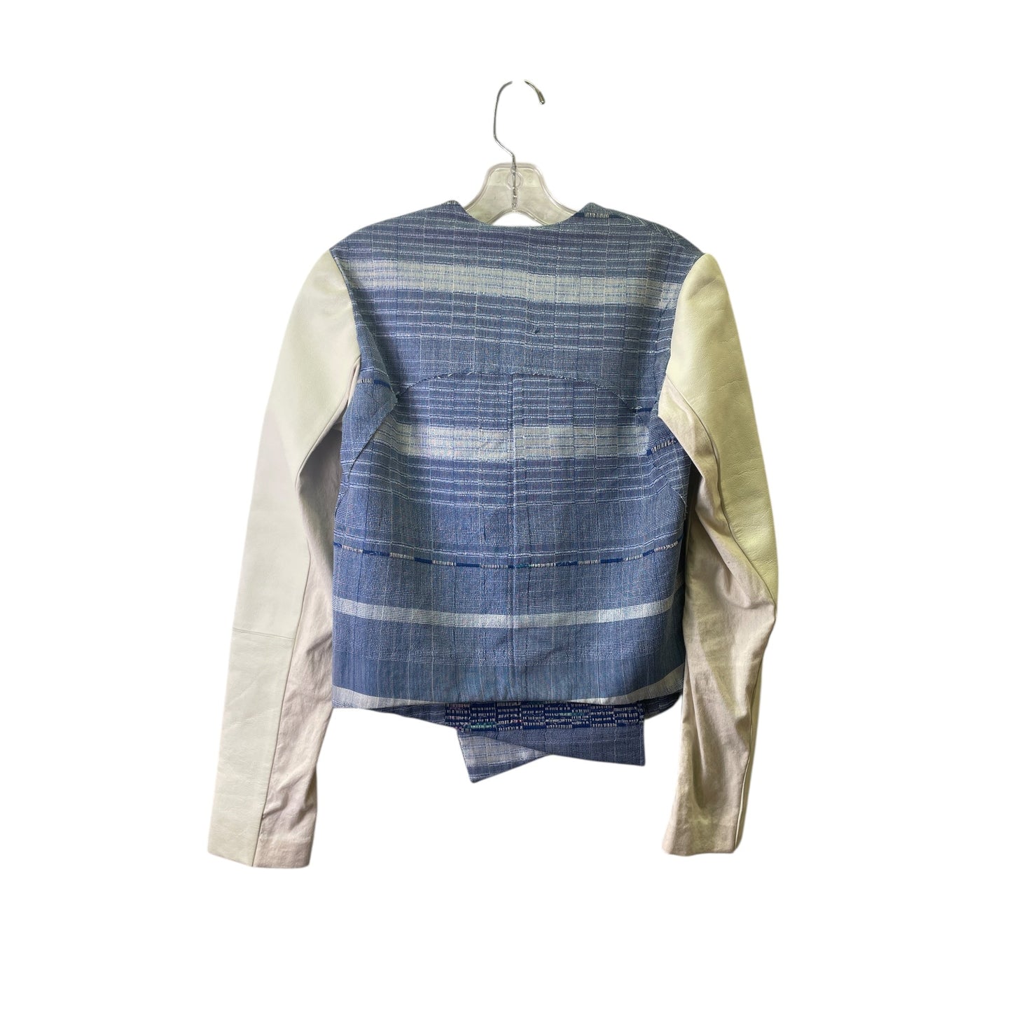 Blazer By Laura Siegel In Blue & Cream, Size:M