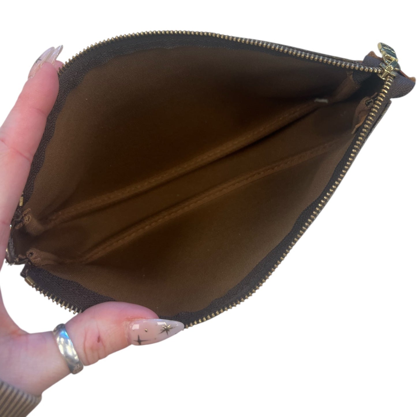 Wristlet Luxury Designer By Louis Vuitton In Brown, Size:Medium