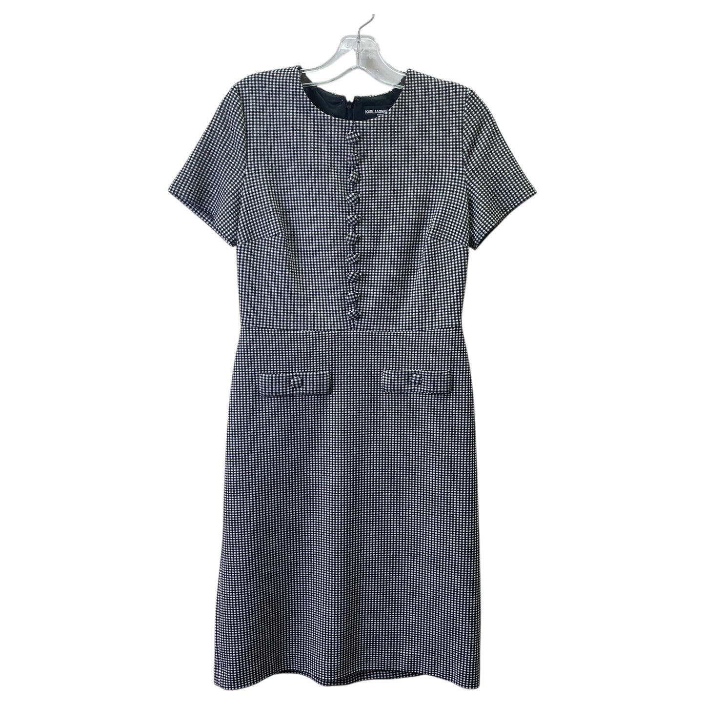 Dress Designer By Karl Lagerfeld In Black & White, Size:6