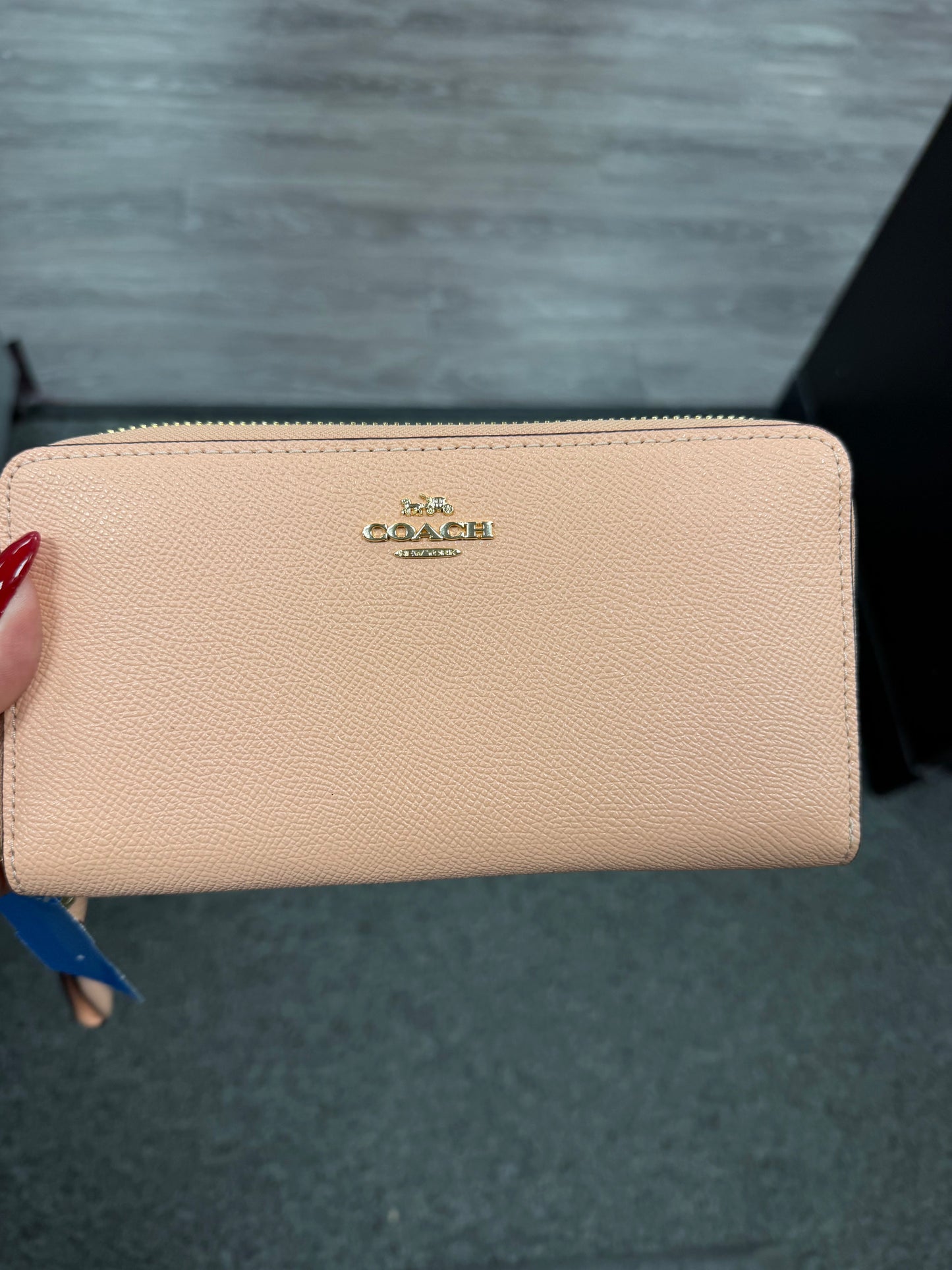 Wristlet Designer By Coach In Peach, Size:Medium