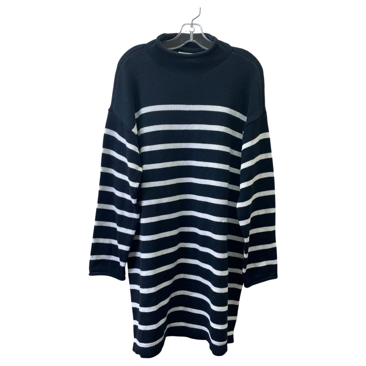 Dress Sweater By Loft In Black & White, Size:Xl