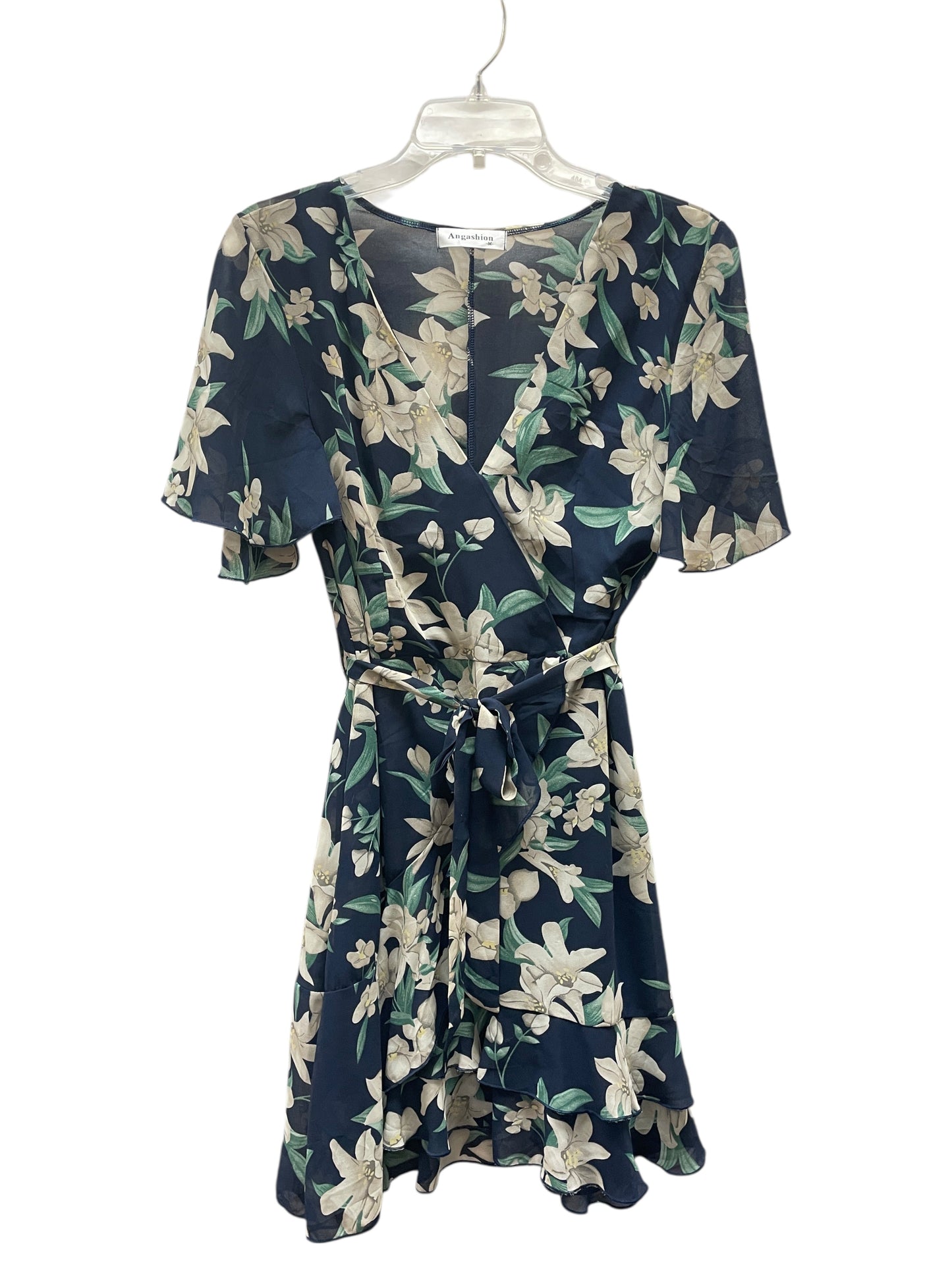 Dress Casual Midi By Angashion In Floral Print, Size:M