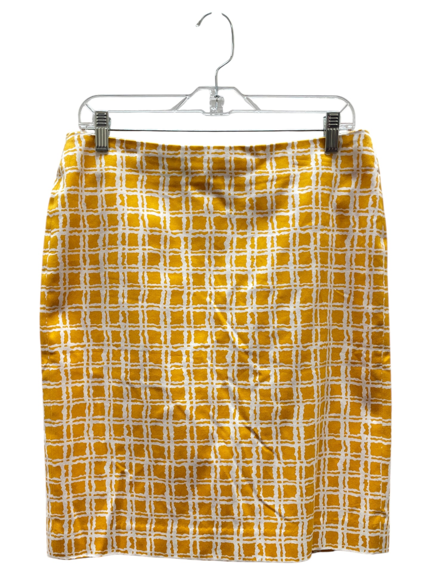 Skirt Mini & Short By Talbots In White & Yellow, Size:8P