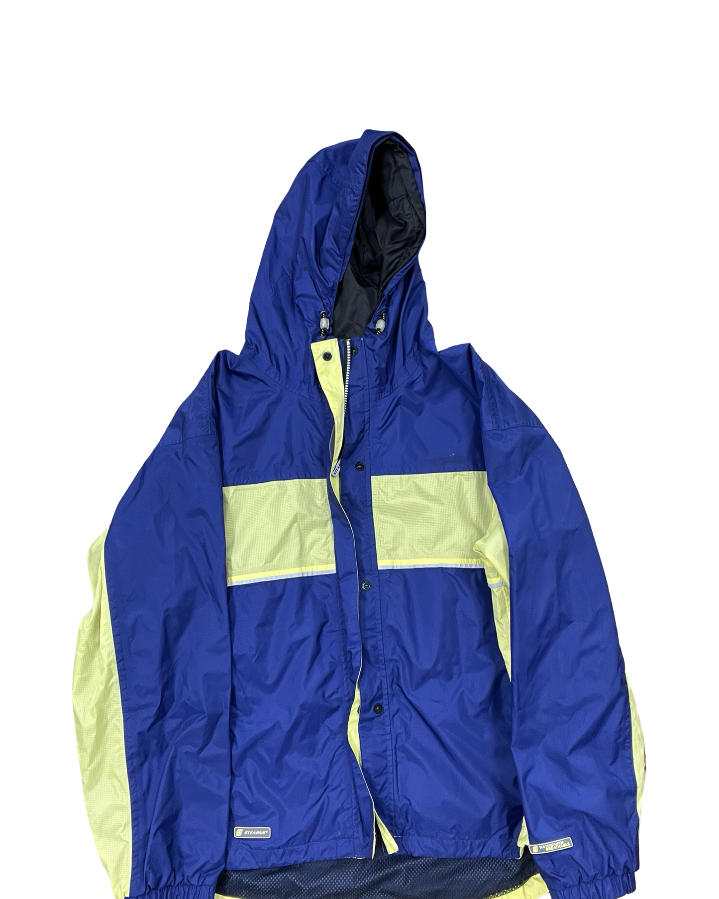 Jacket Windbreaker By Clothes Mentor In Blue & Yellow, Size:Xl