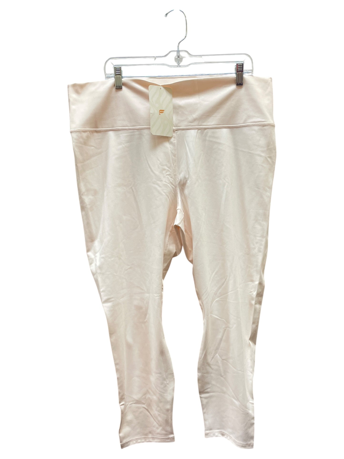 Athletic Capris By Fabletics In Cream, Size:3X