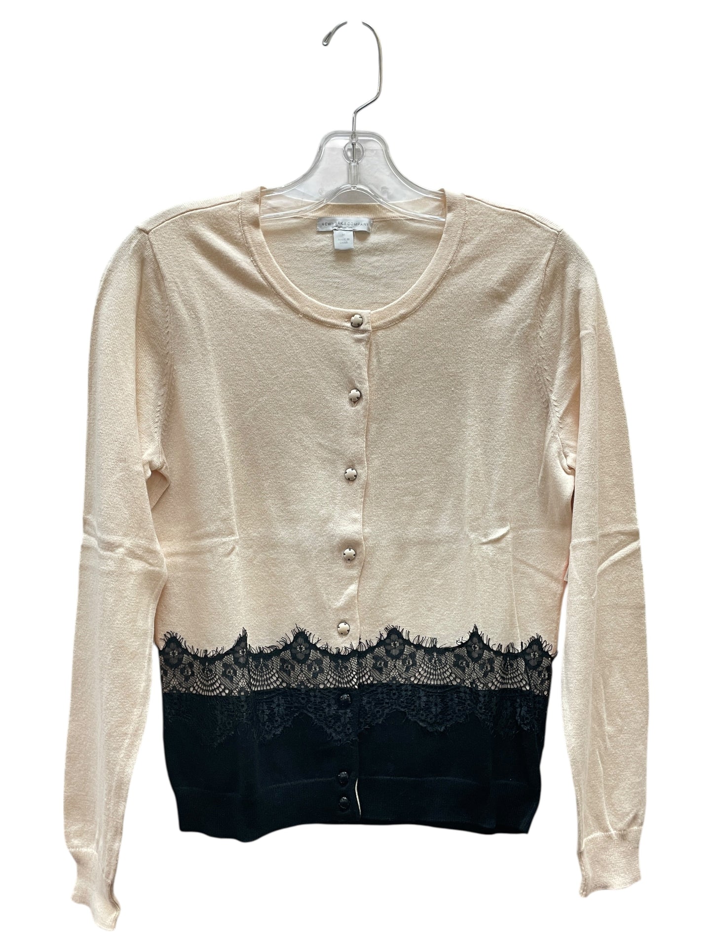 Cardigan By New York And Co In Black & Pink, Size:M
