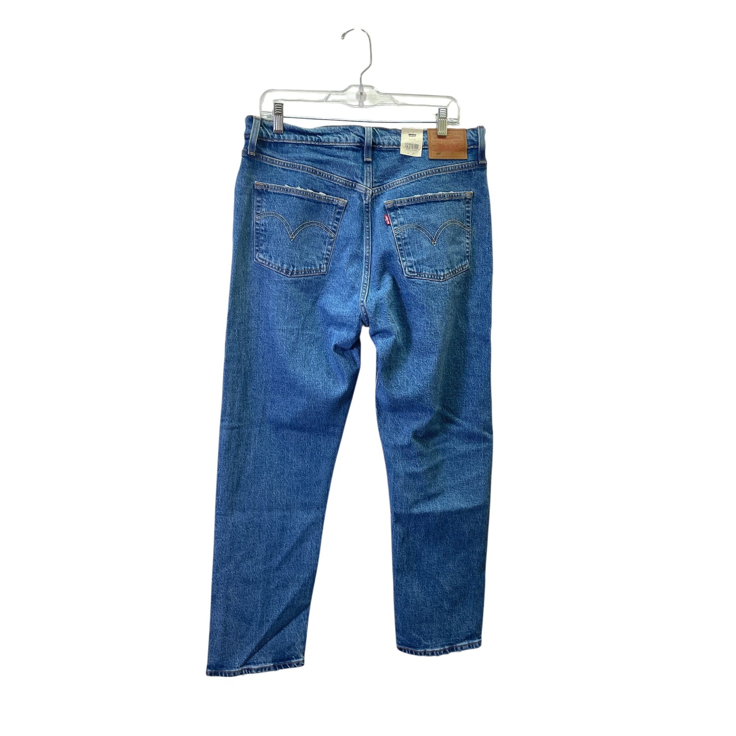 Jeans Cropped By Levis In Blue Denim, Size:12