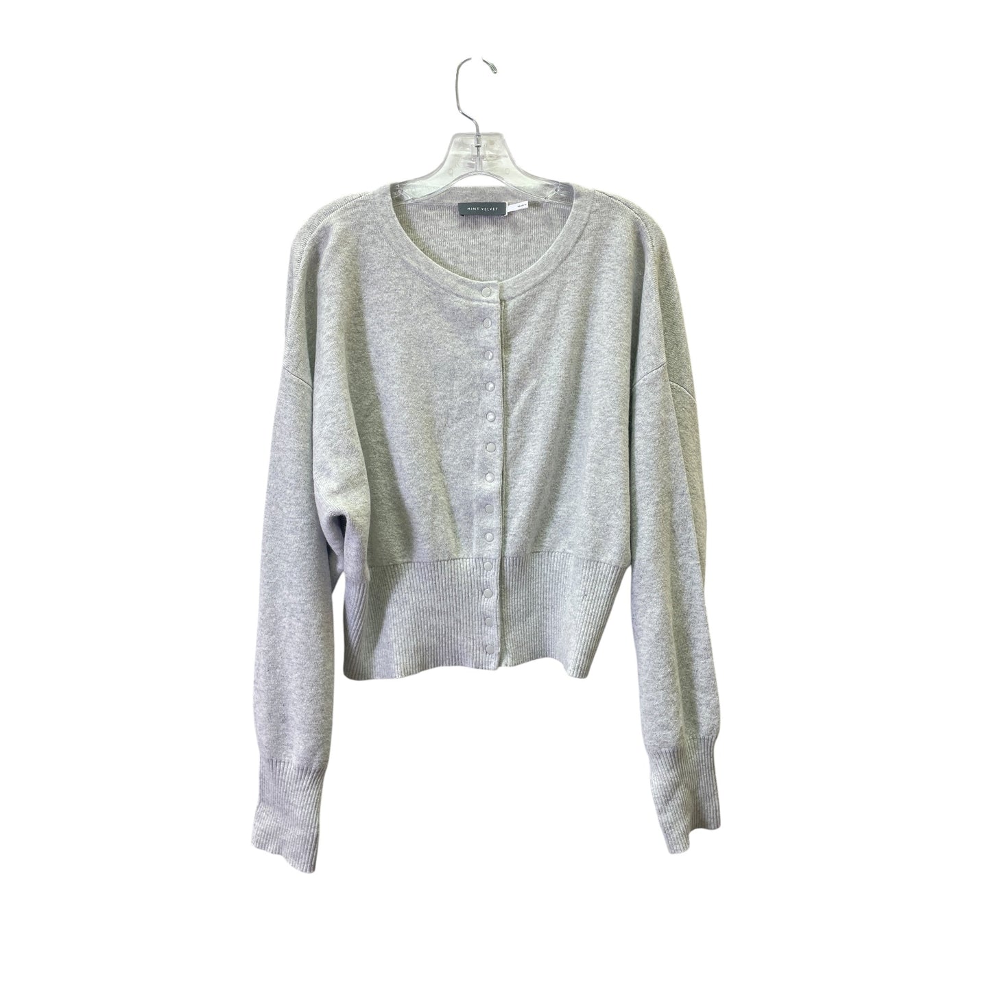 Sweater Cardigan By Mint Velvet In Grey, Size:Xl