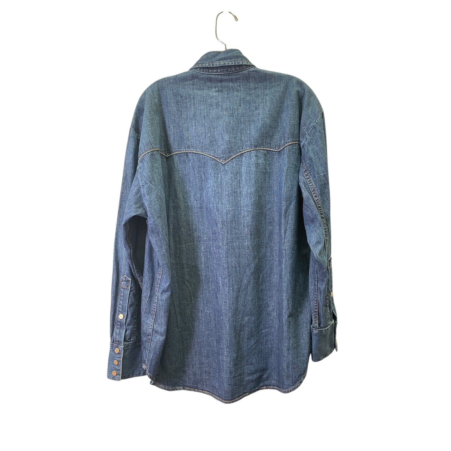 Top Ls By TWP In Blue Denim, Size:S
