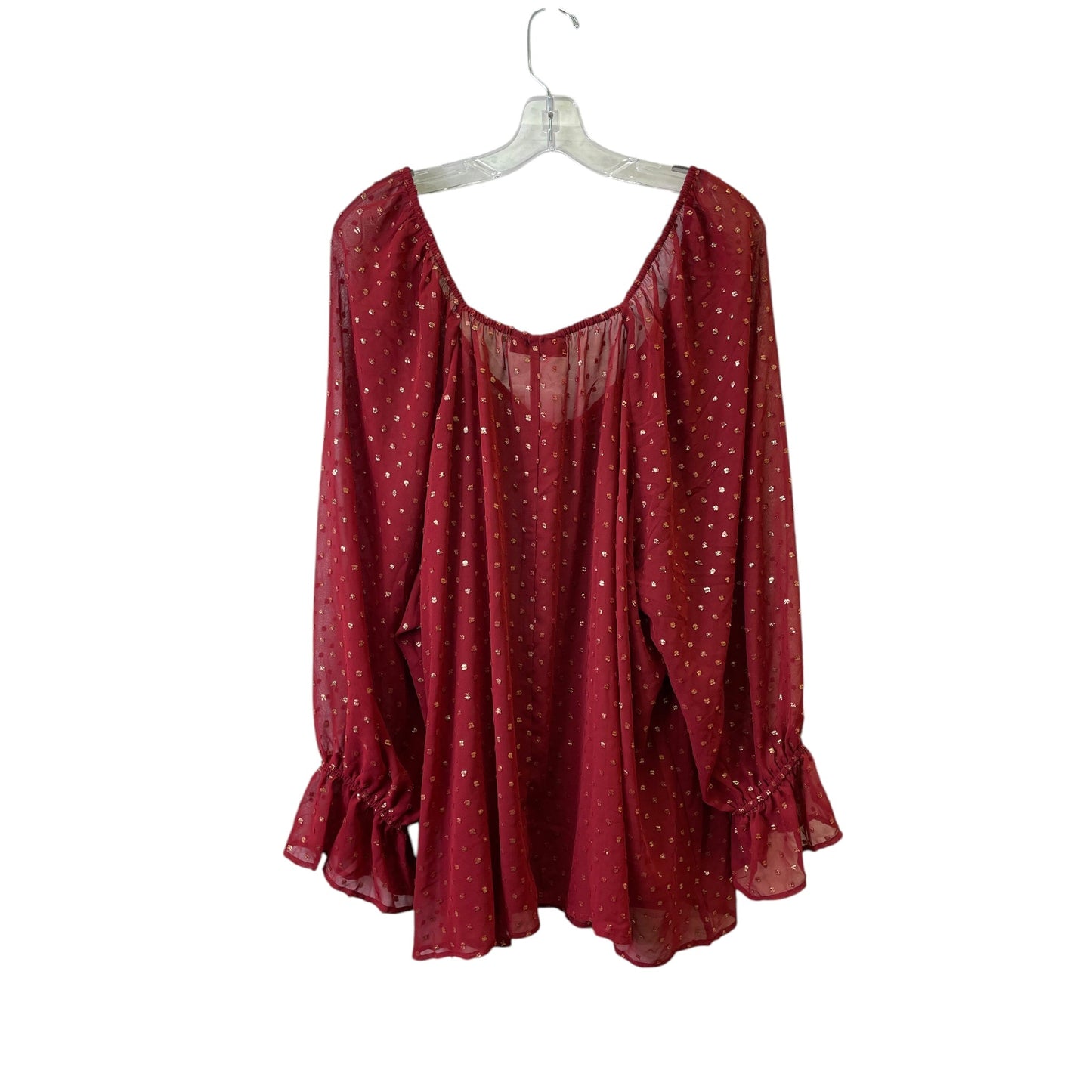 Top Ls Basic By Lane Bryant In Red, Size:3X