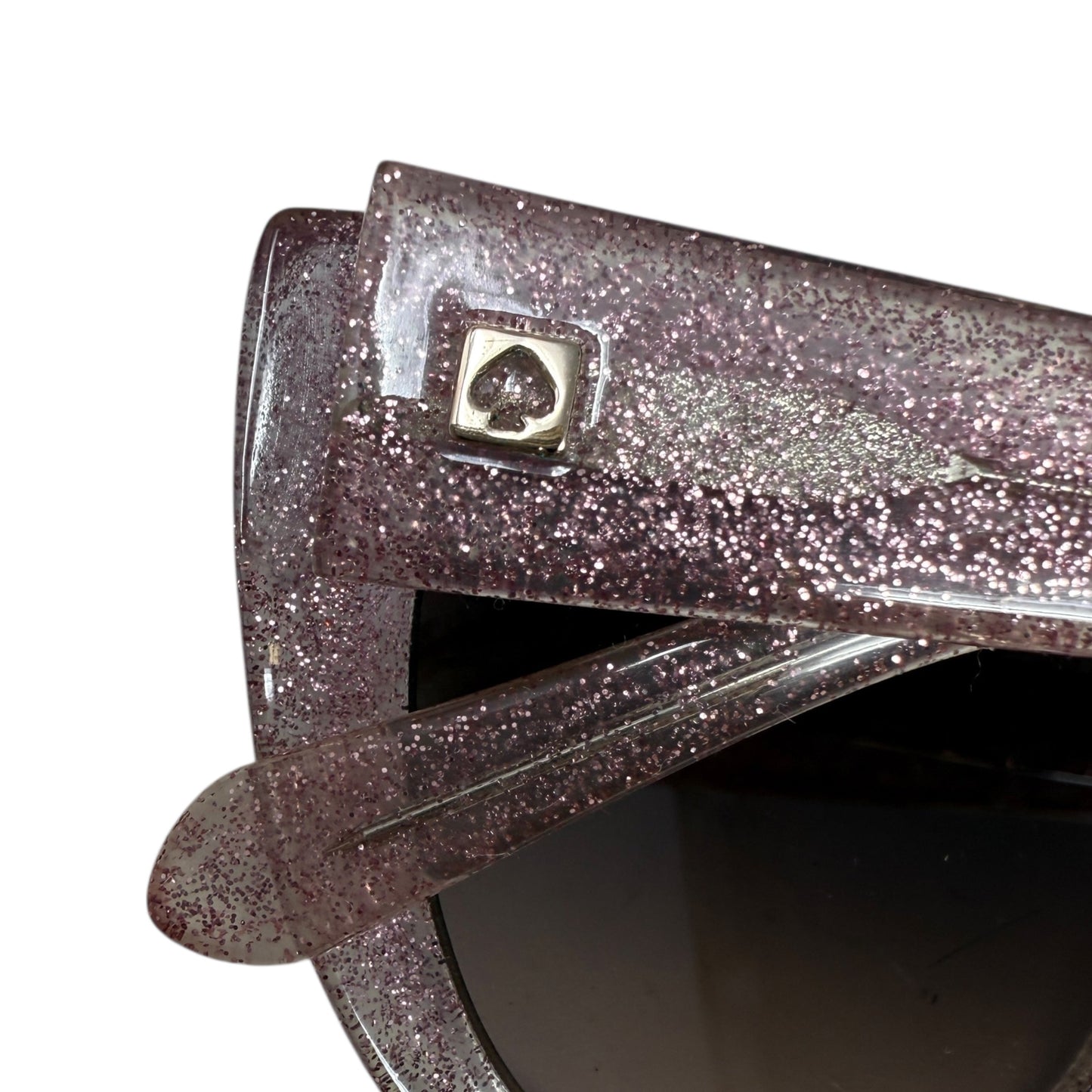 Labrenda Glitter Cat Eye Sunglasses Designer By Kate Spade, Size: Medium