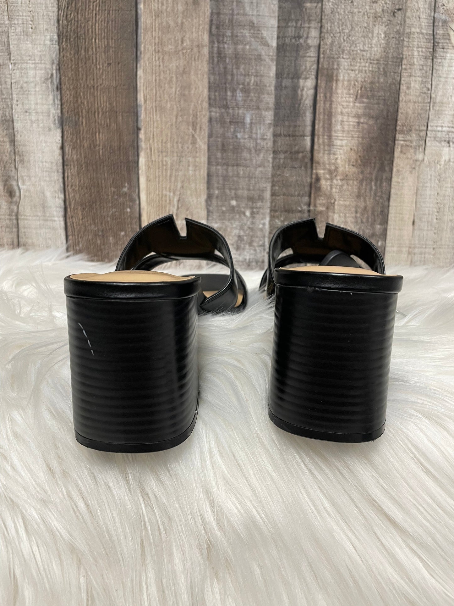 Sandals Heels Block By Nine West In Black, Size: 10