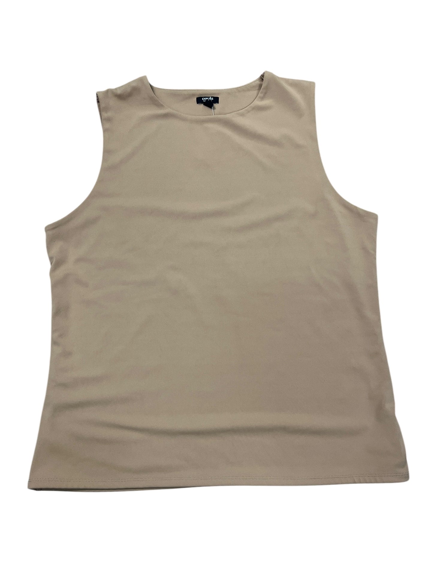 Top Sleeveless By Express In Tan, Size:Xl