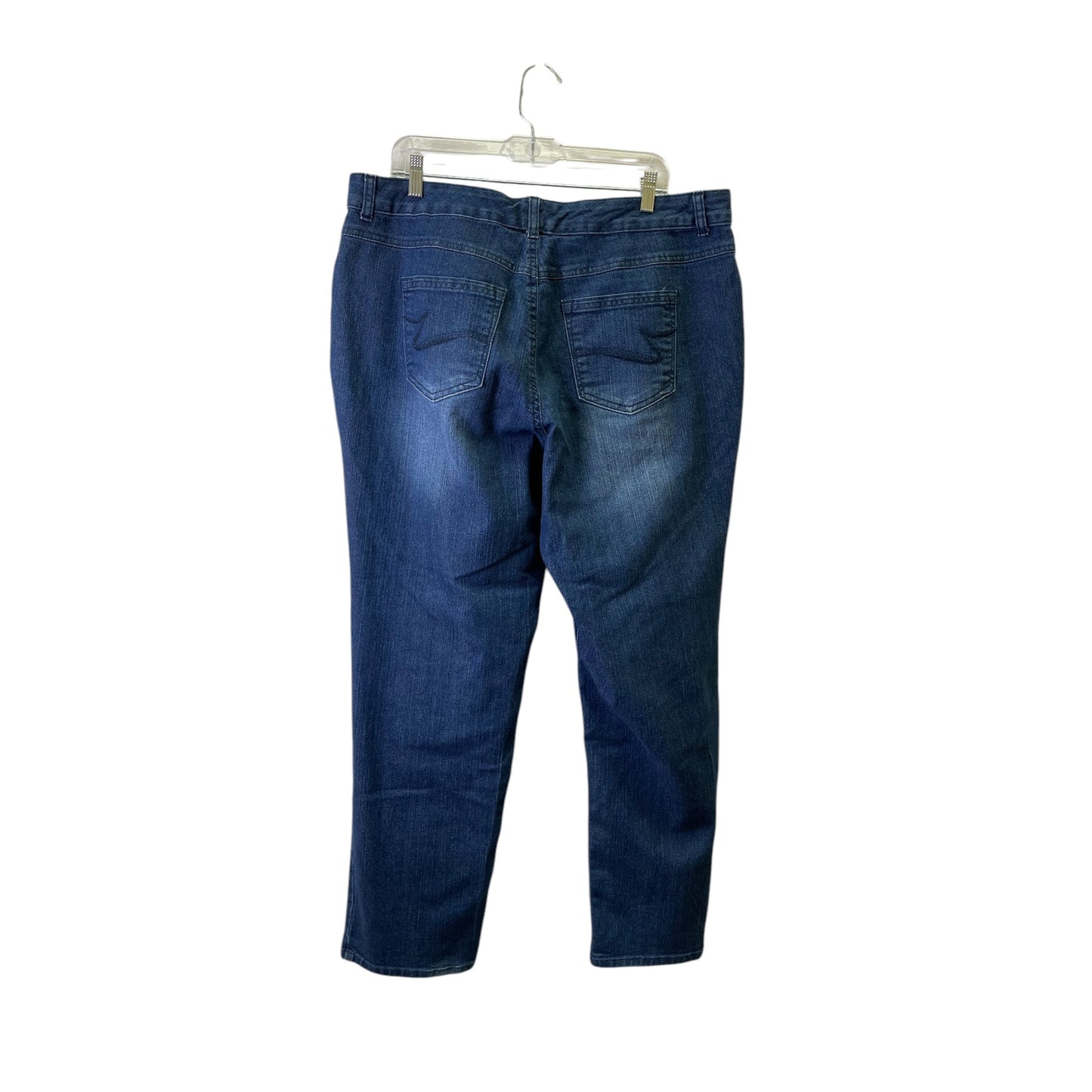 Jeans Skinny By Hanes In Blue Denim, Size:20