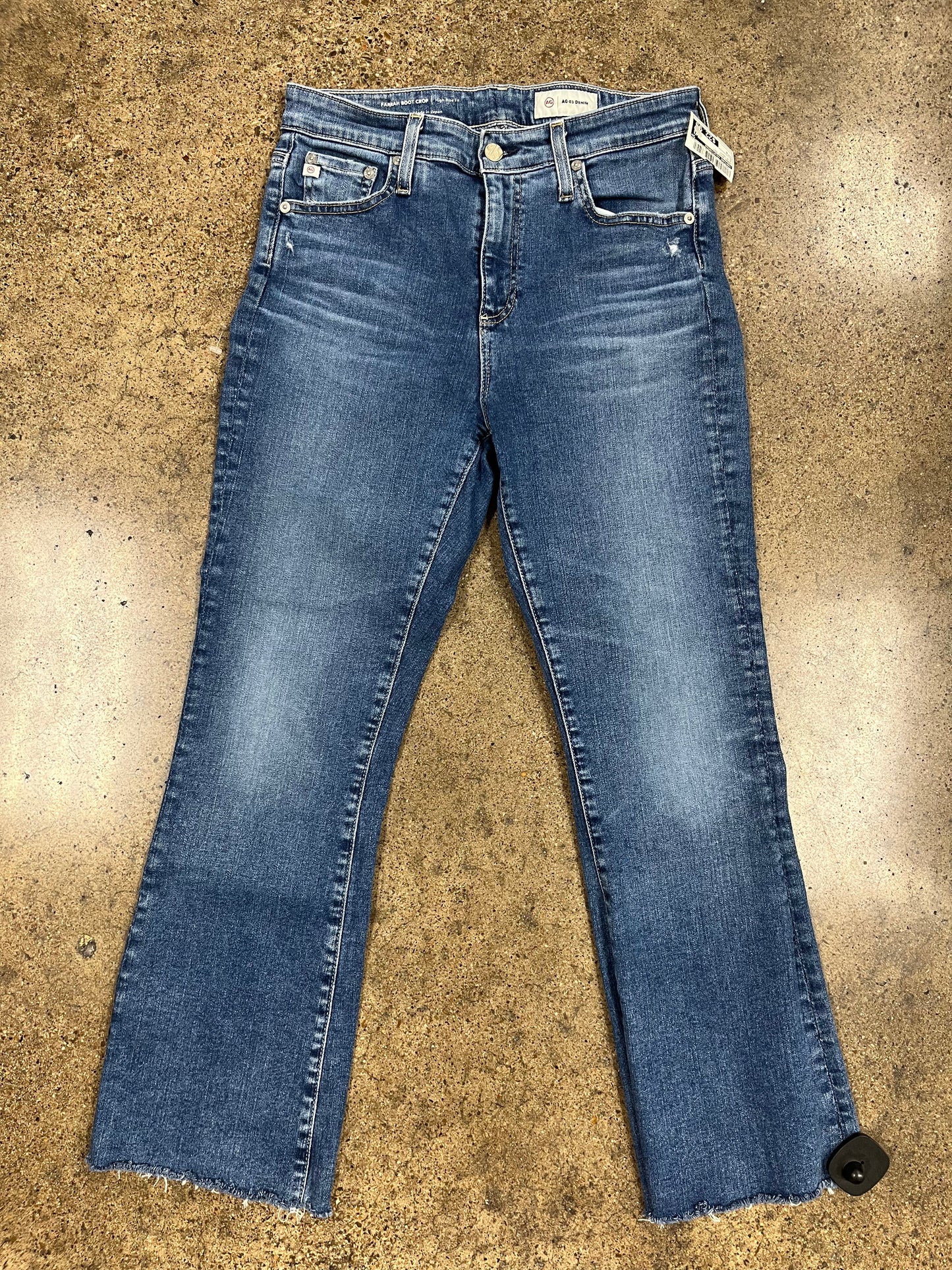 Jeans Boot Cut By Adriano Goldschmied In Blue Denim, Size:6