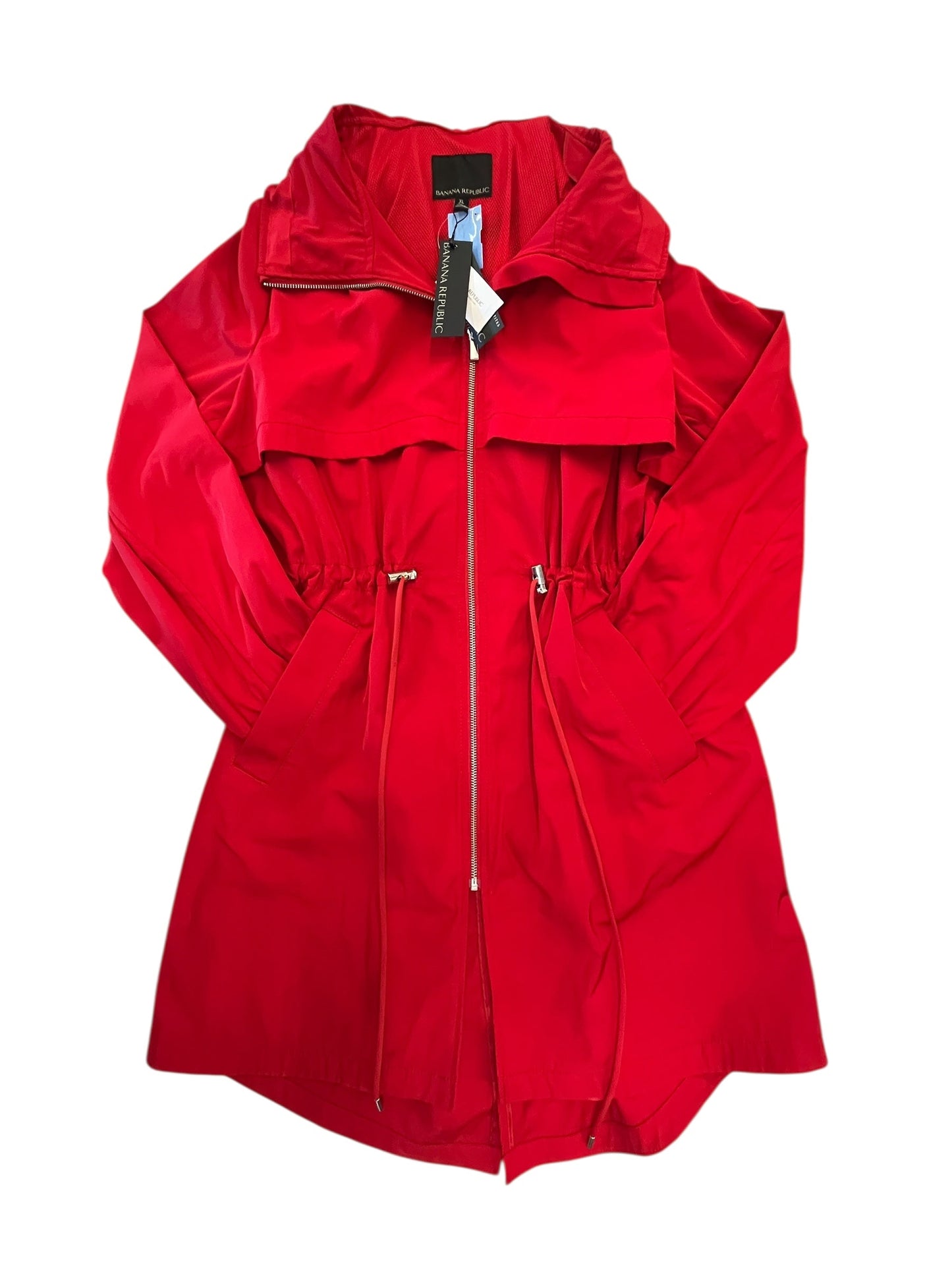 Jacket Windbreaker By Banana Republic In Red, Size:Xl