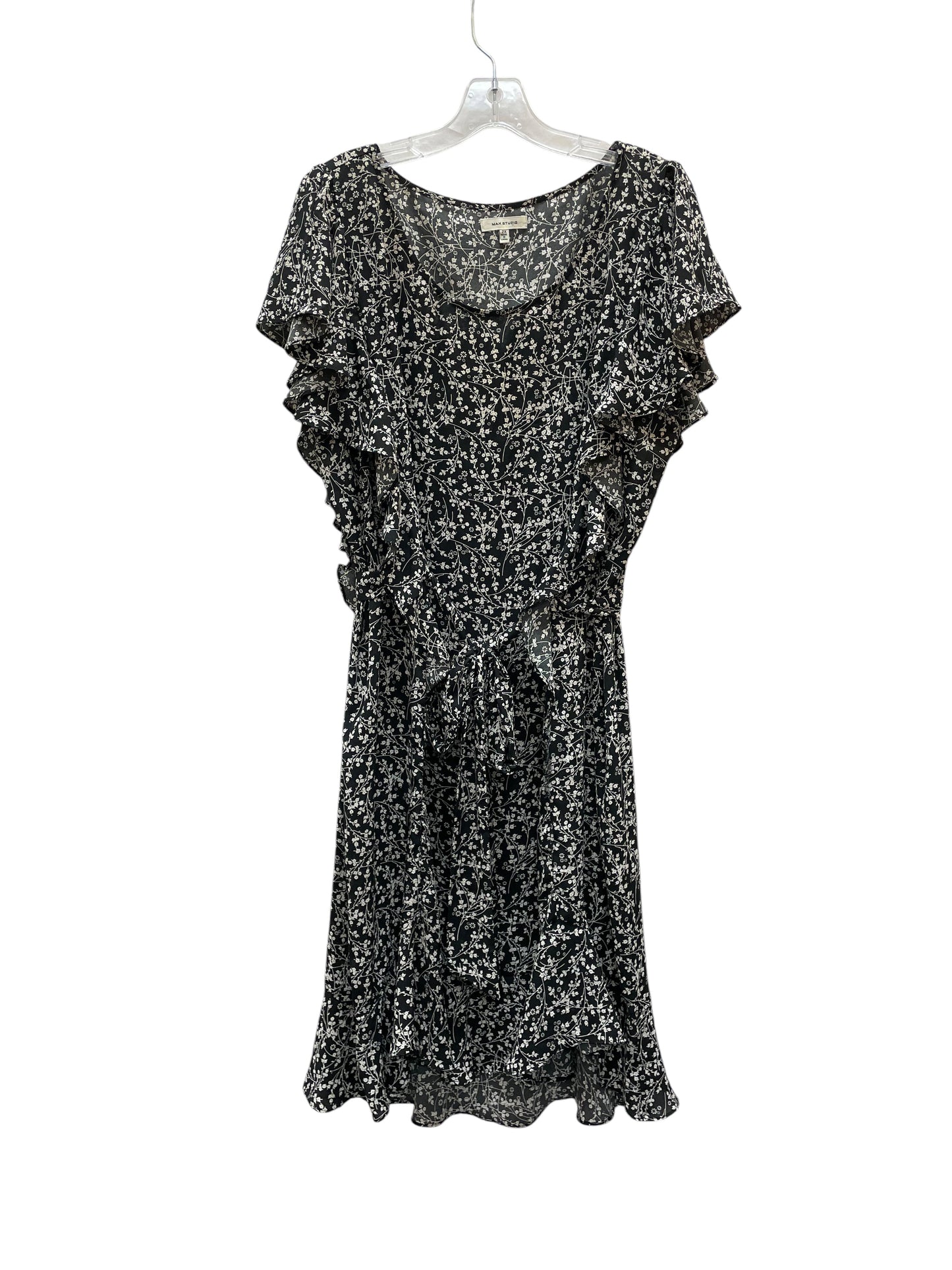 Dress Casual Midi By Max Studio In Black & Cream, Size:2X