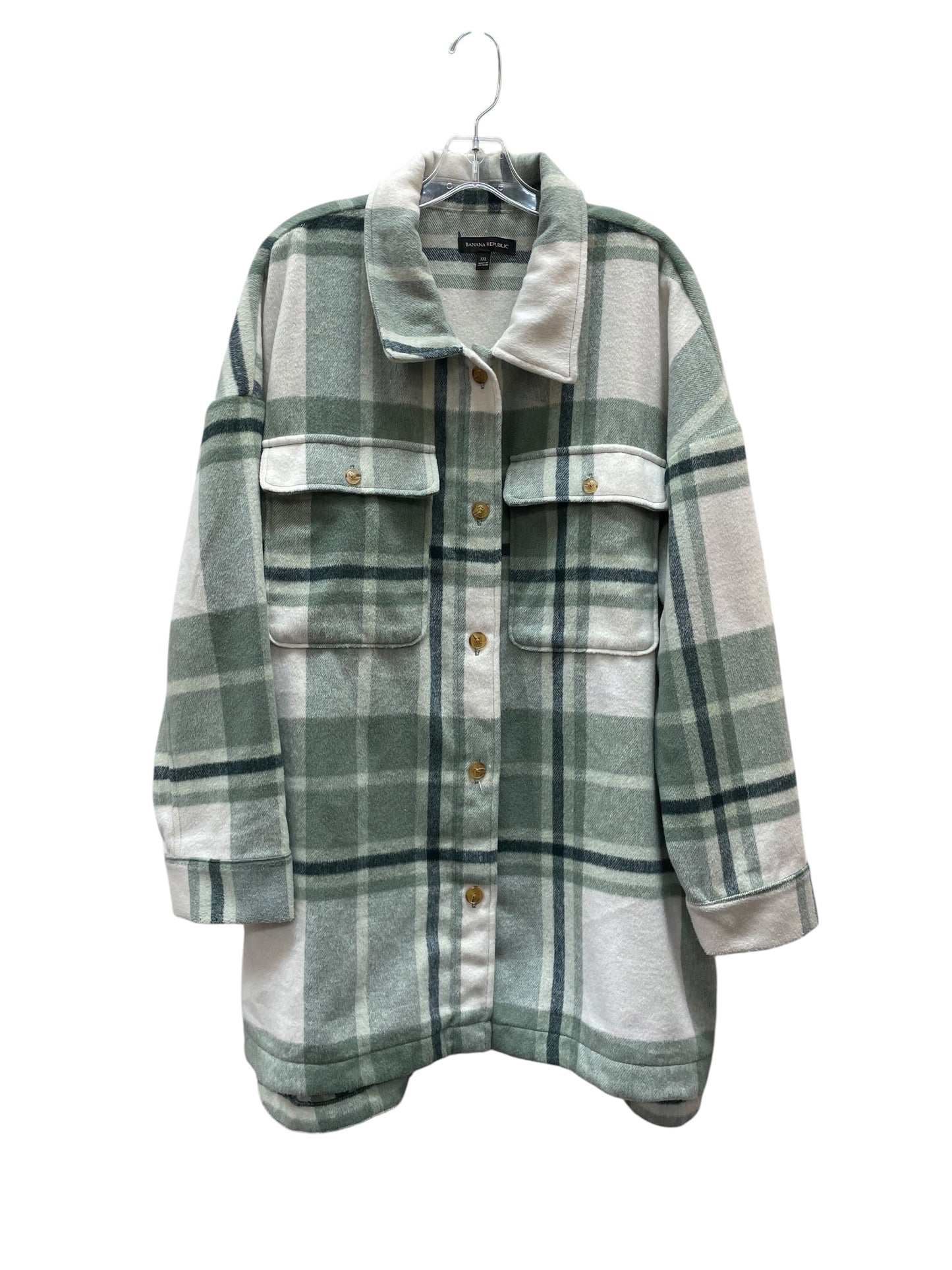 Jacket Fleece By Banana Republic In Green, Size:Xxl