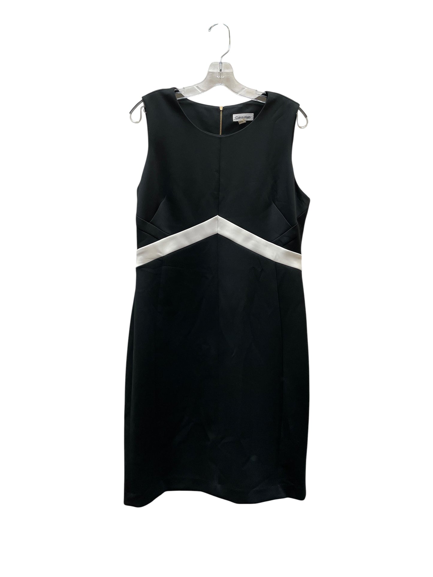 Dress Party Midi By Calvin Klein In Black & White, Size:L