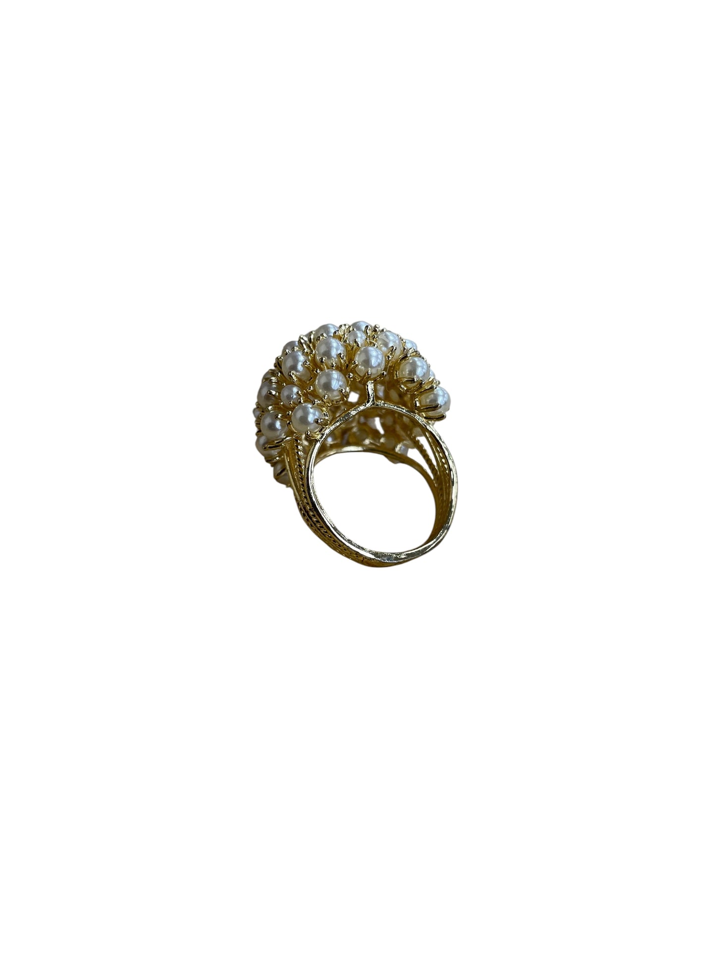 Ring Statement By Cme In Gold & White