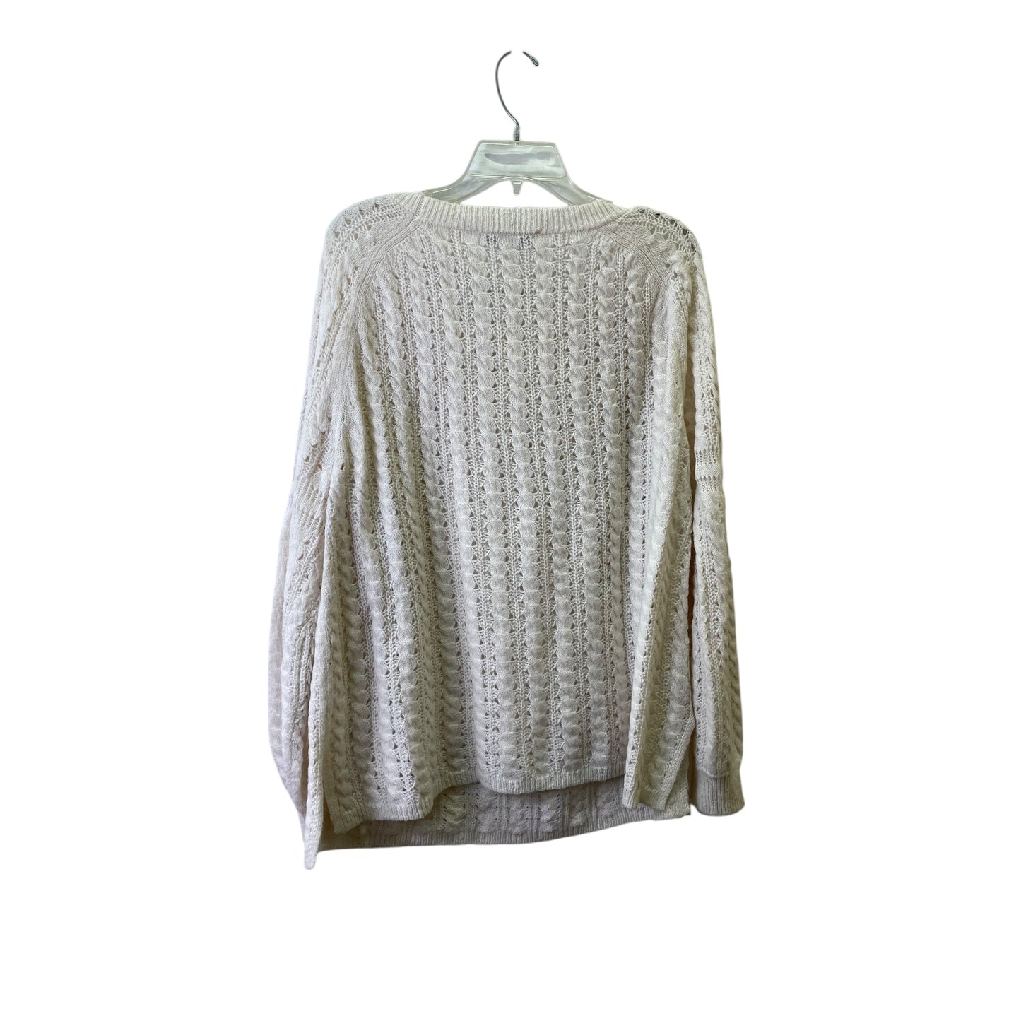 Sweater By Loft In Cream, Size:1X