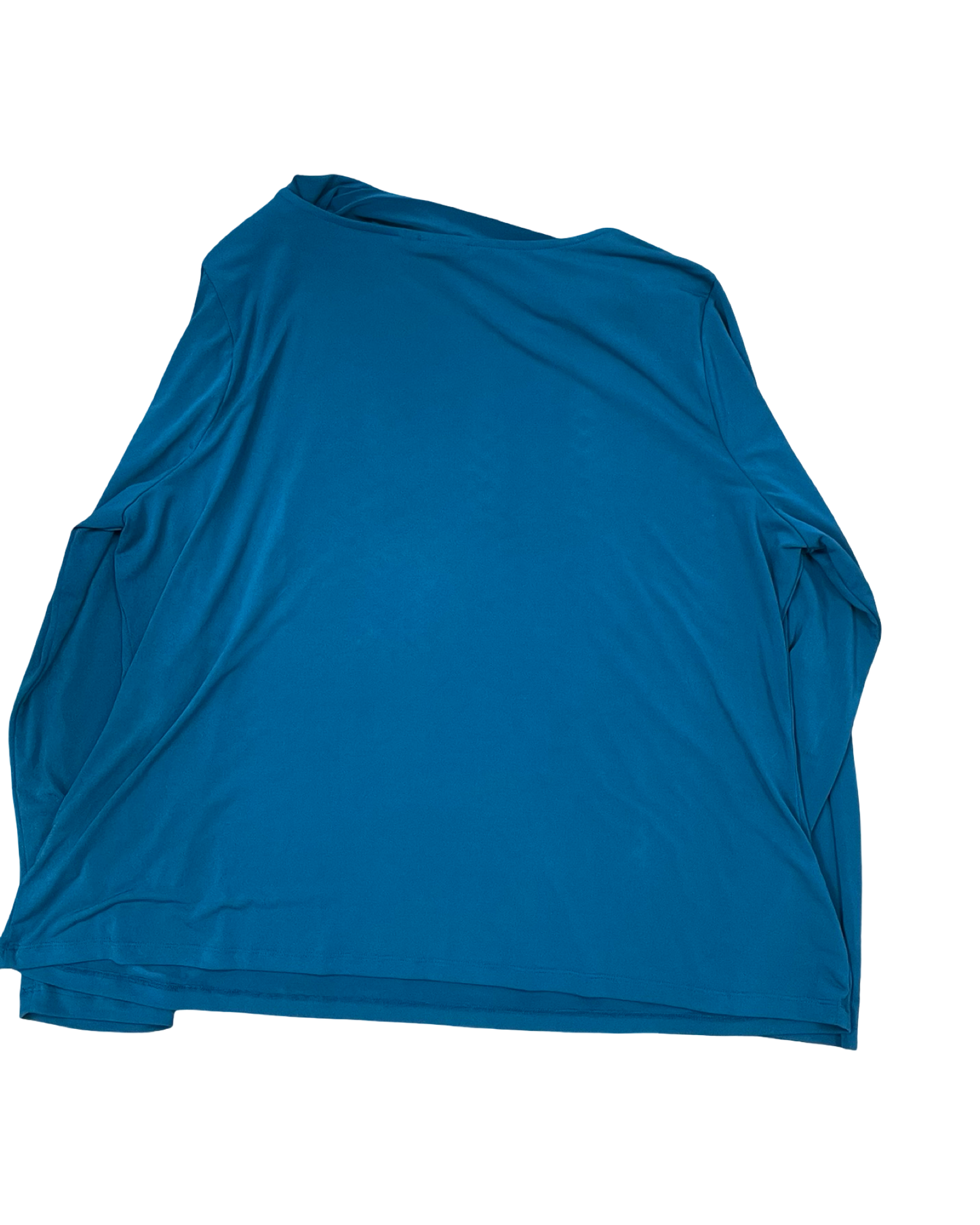 Top 3/4 Sleeve By Croft And Barrow In Teal, Size:2X