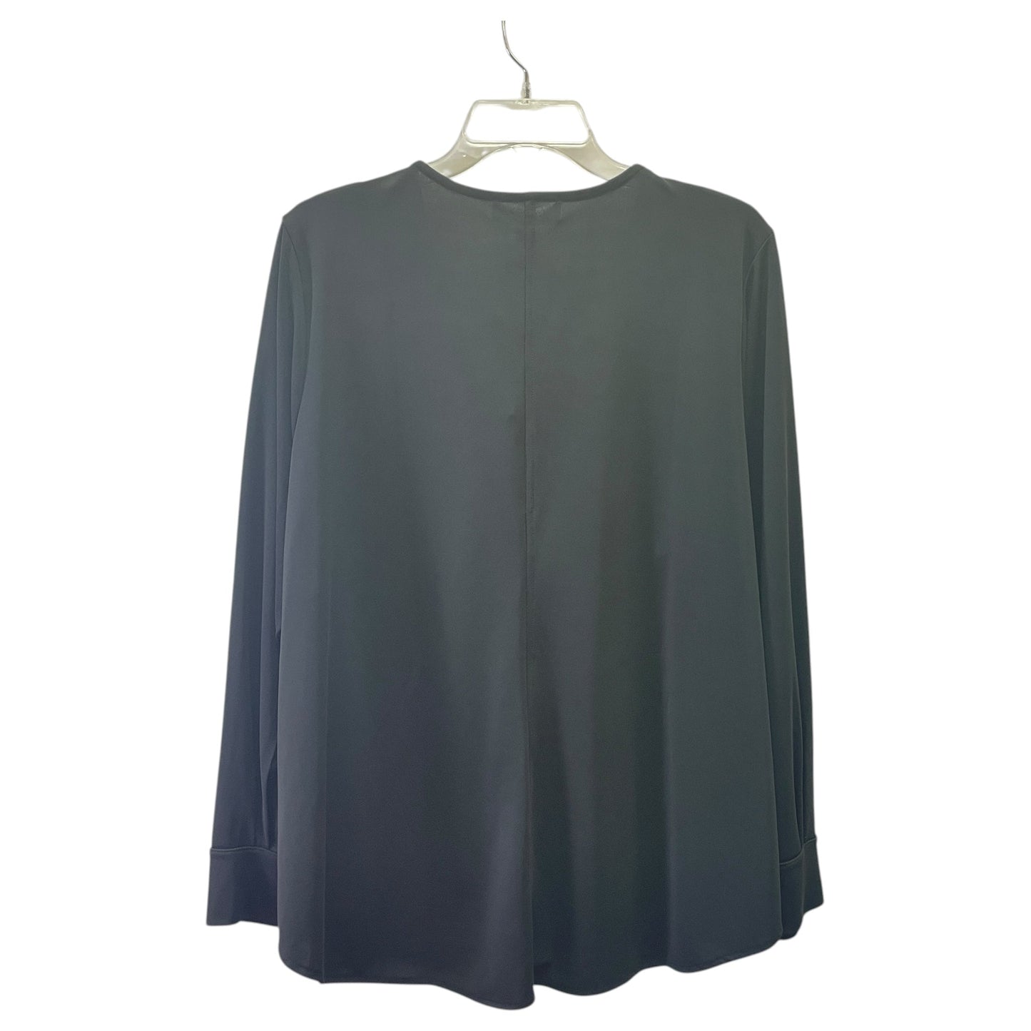Blouse Ls By Context In Black, Size:2X