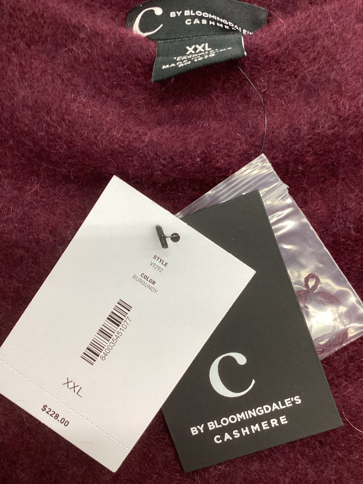 Sweater Cashmere By Bloomingdales In Purple, Size:Xxl