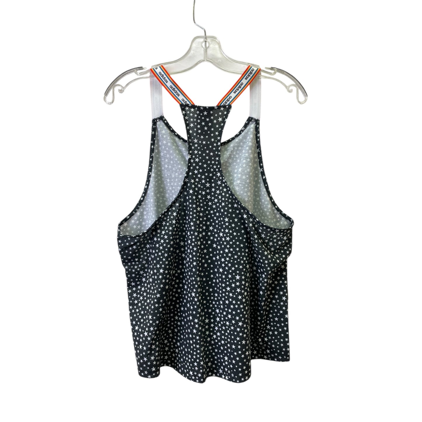 Athletic Tank Top By Adidas In Black & White, Size:L