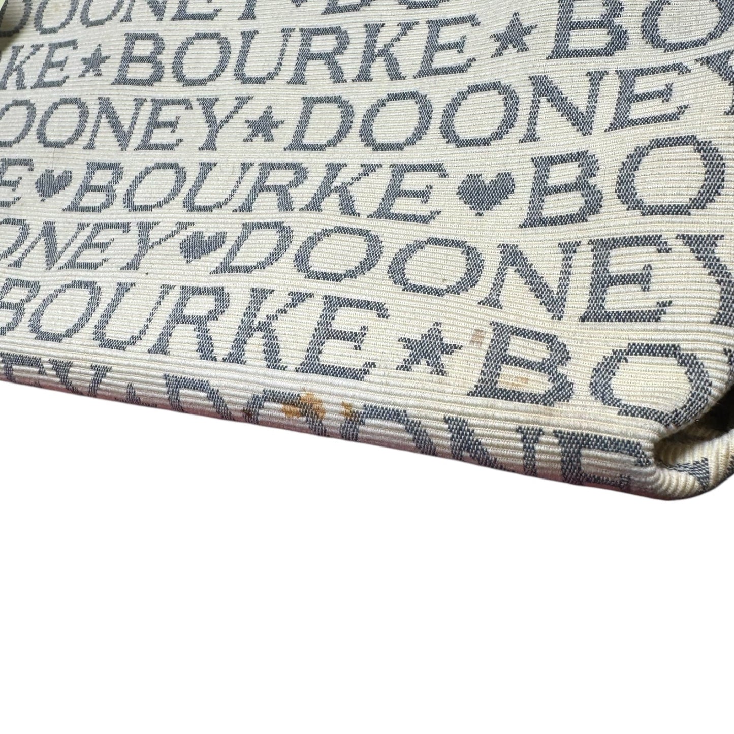 Vintage Signature Canvas Handbag Designer By Dooney And Bourke, Size: Small