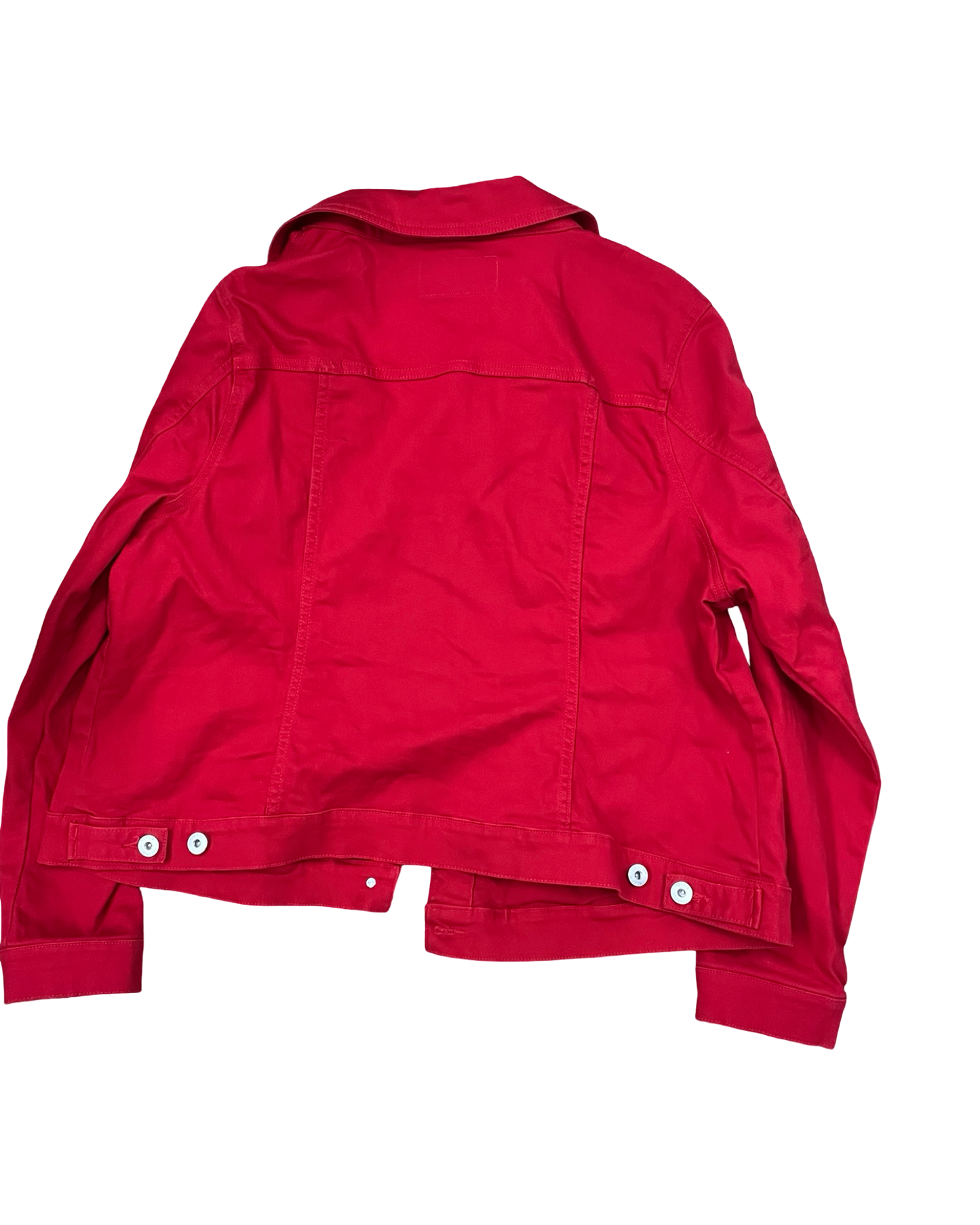 Jacket Denim By Torrid In Red Denim, Size:2X