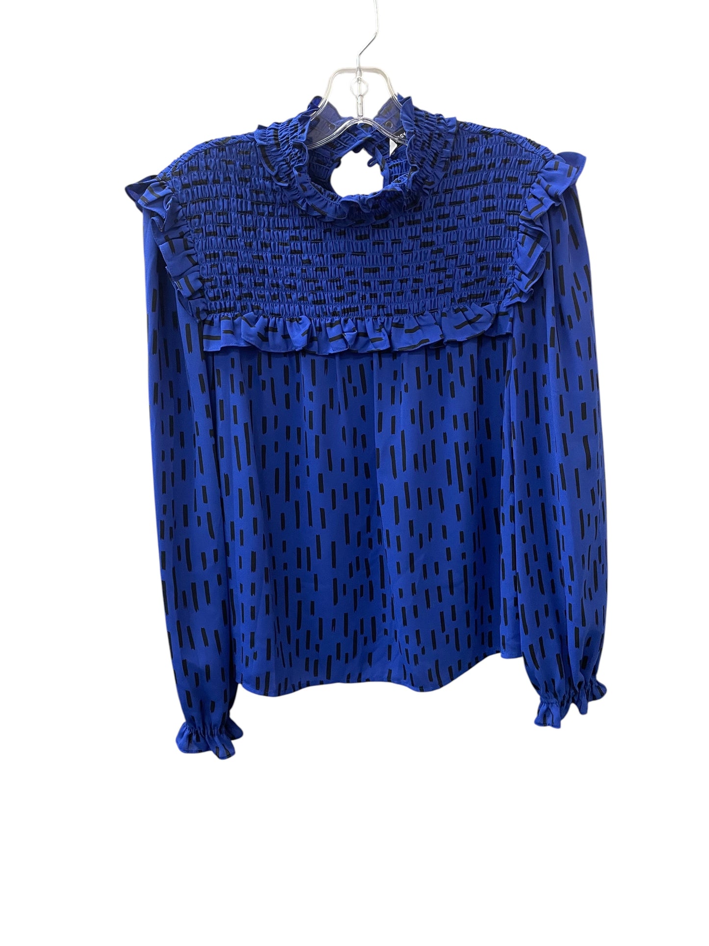 Top Ls Designer By Rebecca Minkoff In Black & Blue, Size:S