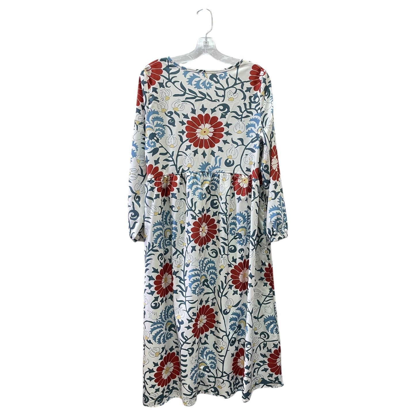 Dress Casual Maxi By Cme In Blue & Cream, Size:M