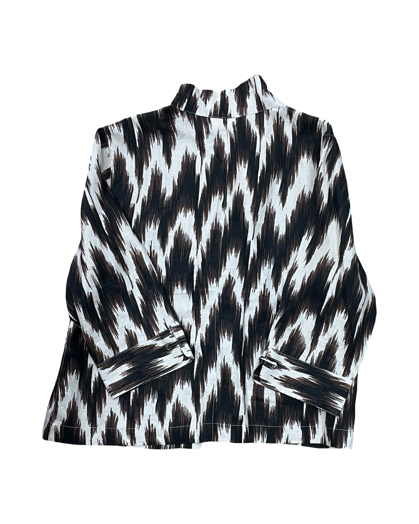 Blouse Ls By Chicos In Black & Brown, Size:L