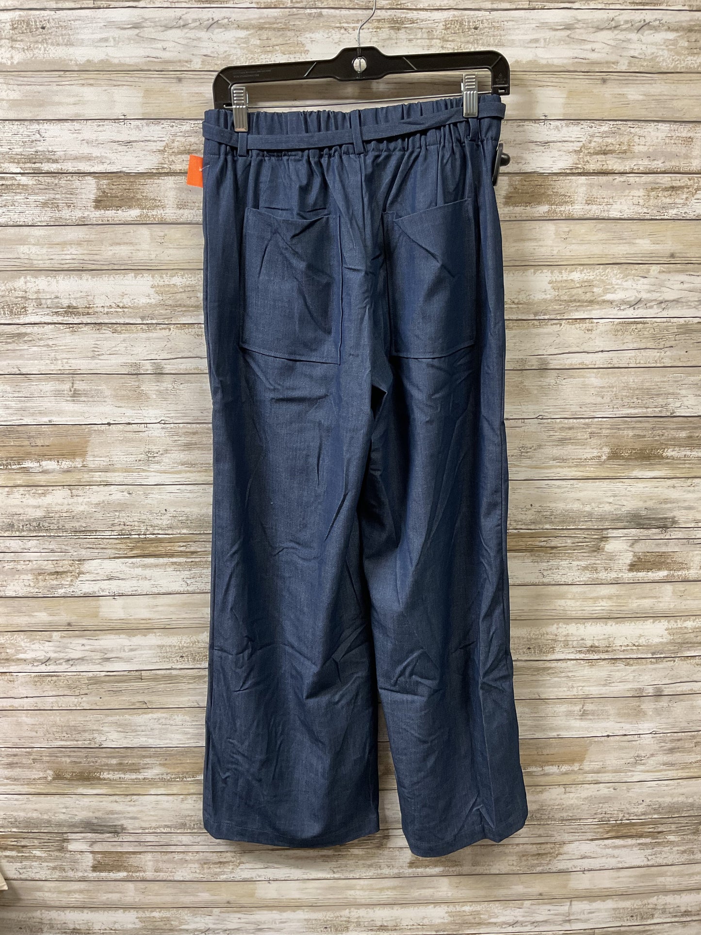 Pants Wide Leg By Zara In Blue Denim, Size:S