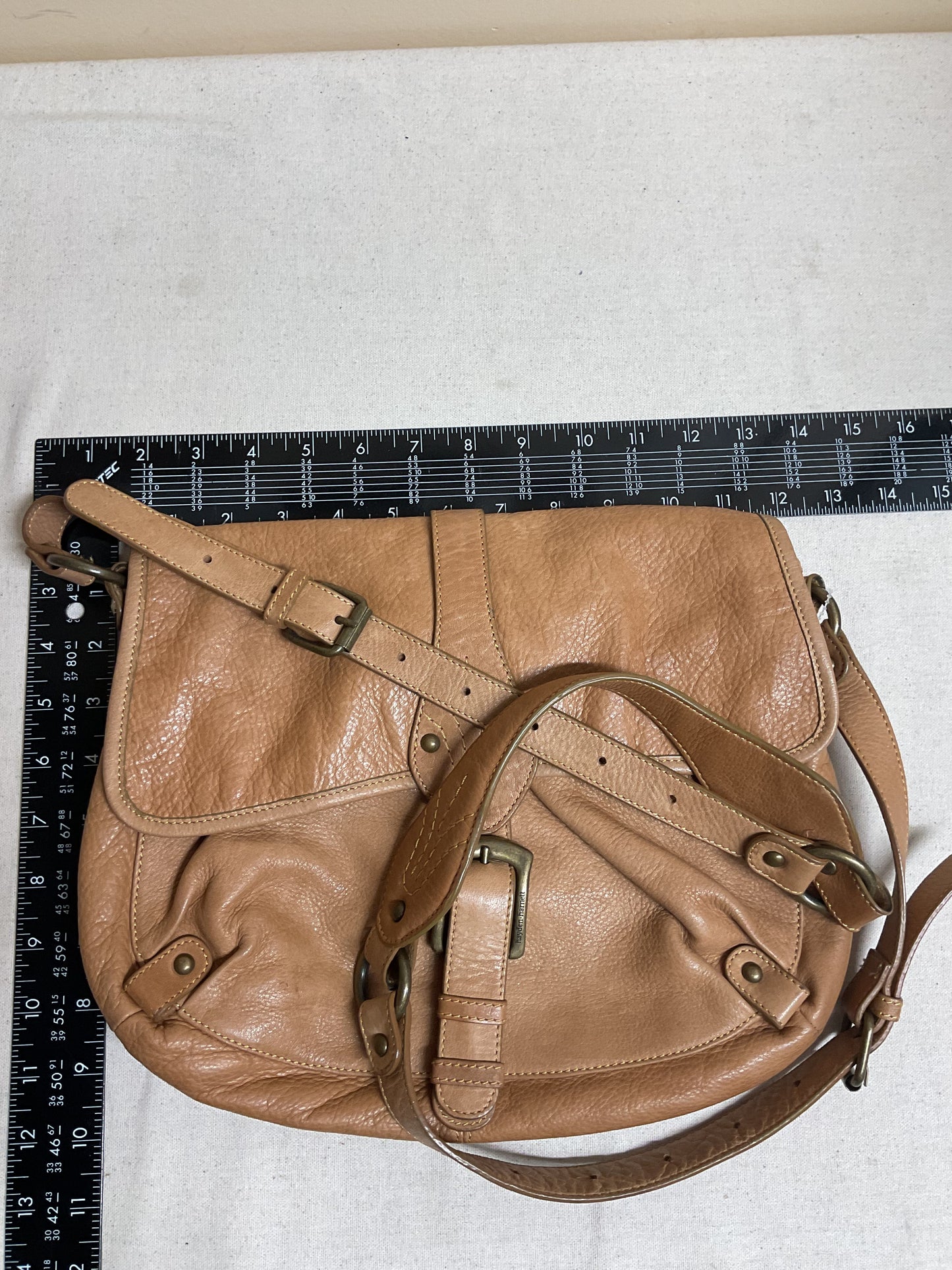 Crossbody Leather By Hayden Harnett In Tan, Size:Medium