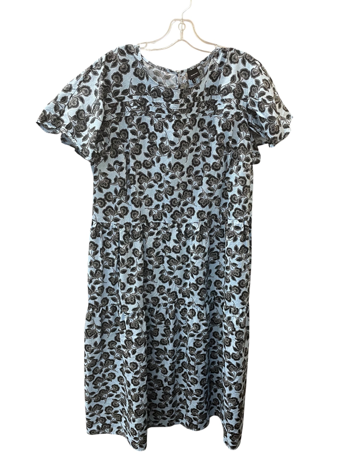 Dress Casual Maxi By Who What Wear In Black & Blue, Size:2X