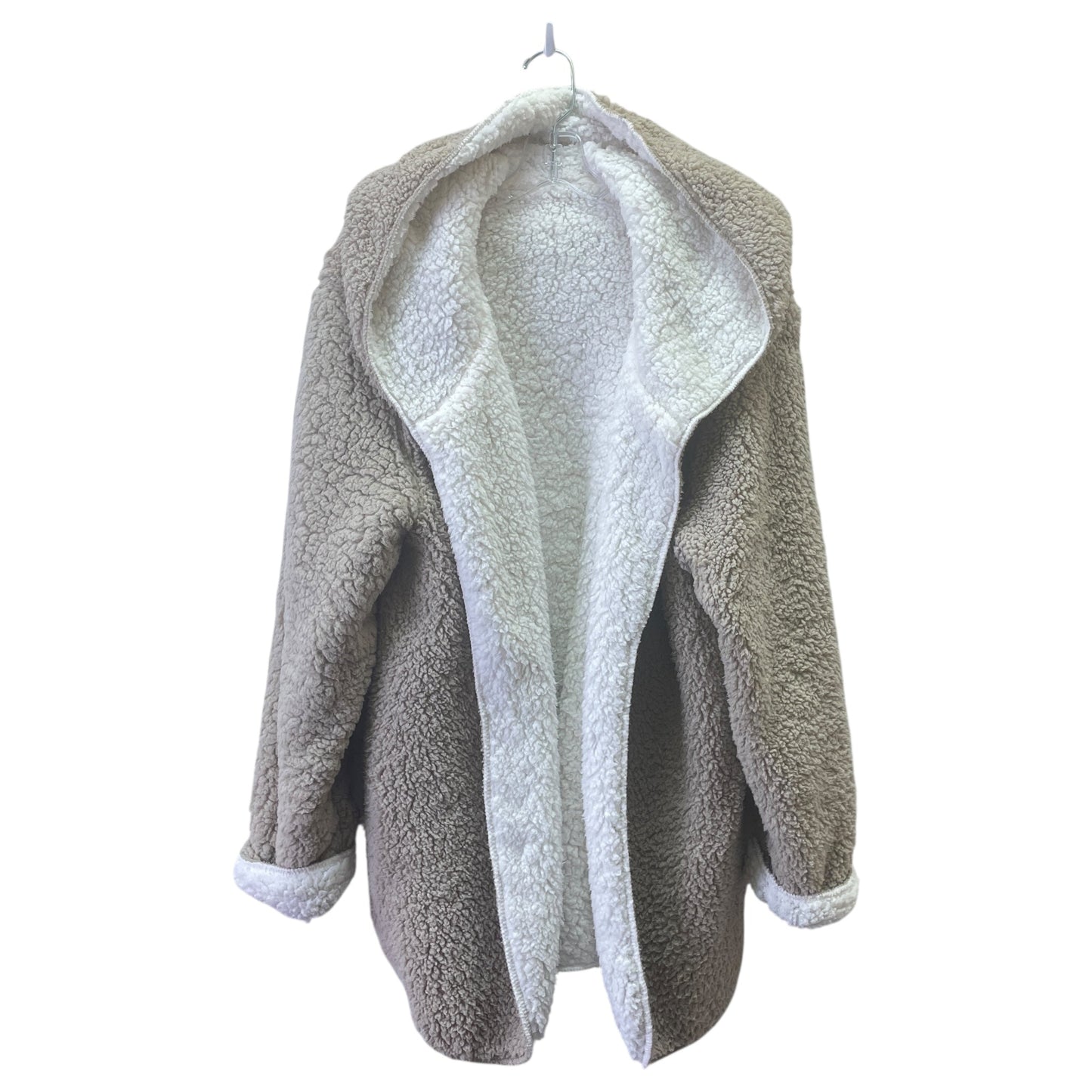 Jacket Fleece By Weatherproof In Taupe, Size:L