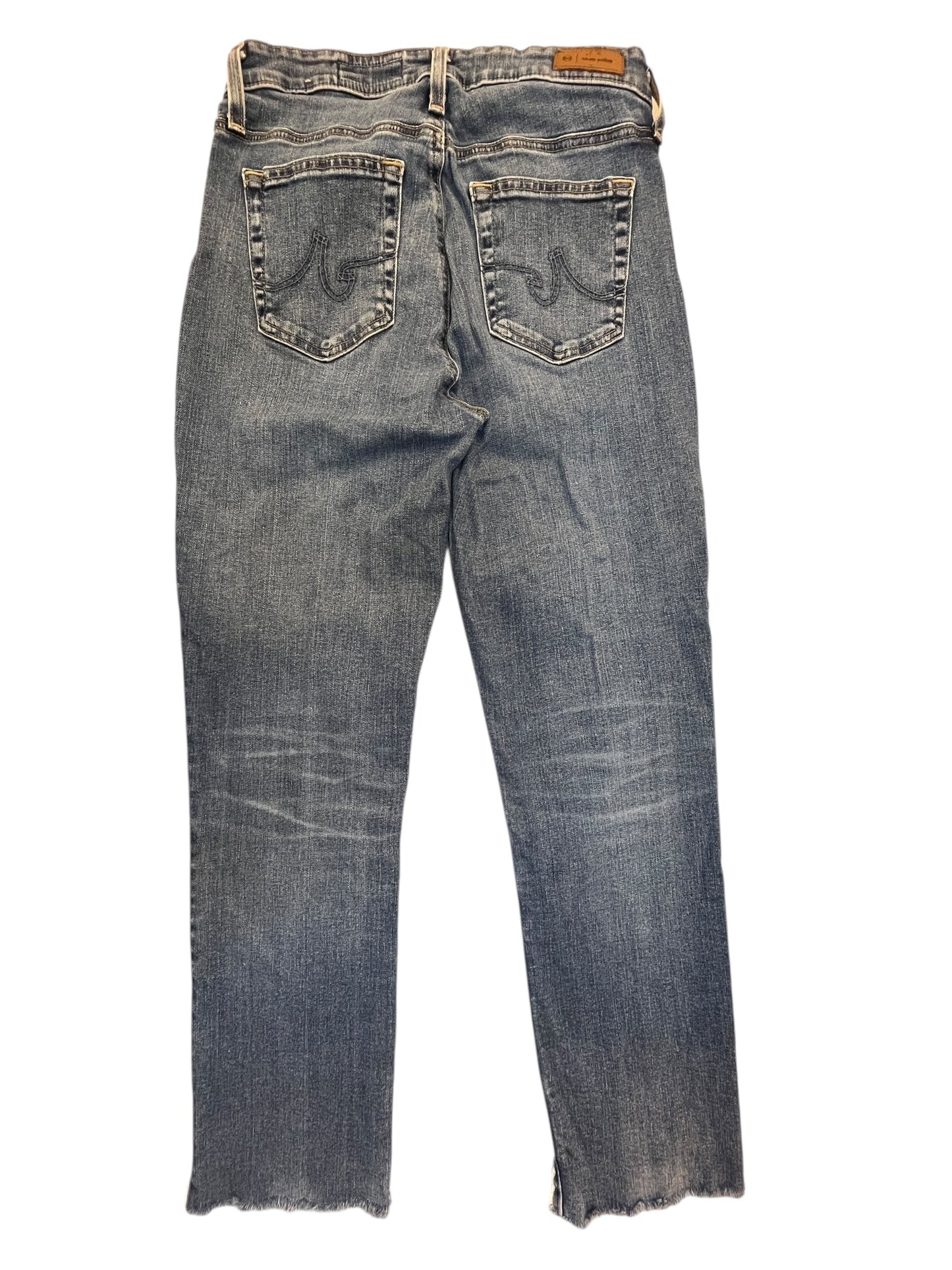 Jeans Straight By Ag Jeans In Blue Denim, Size:4