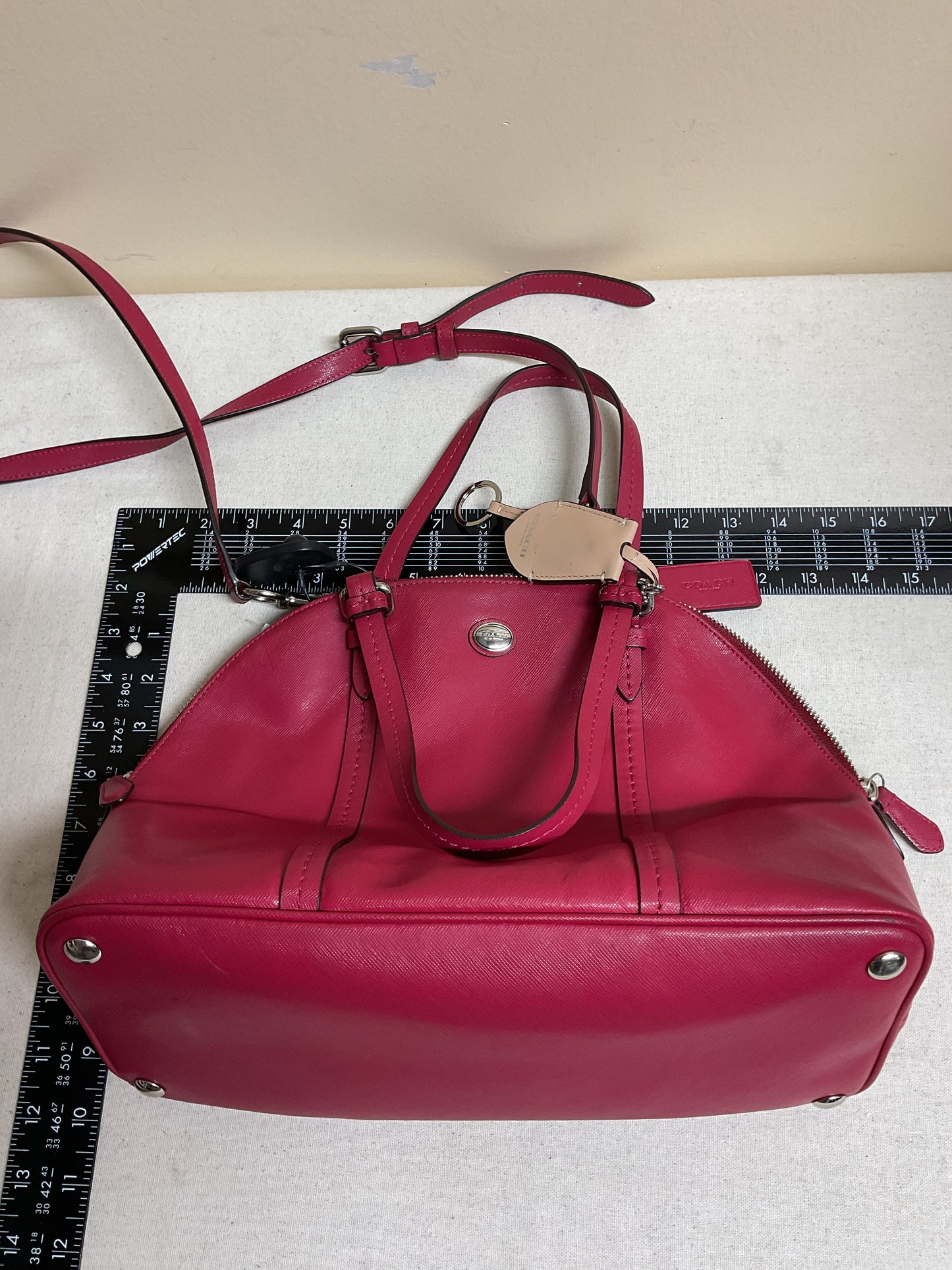 Handbag Designer By Coach In Pink, Size:Medium