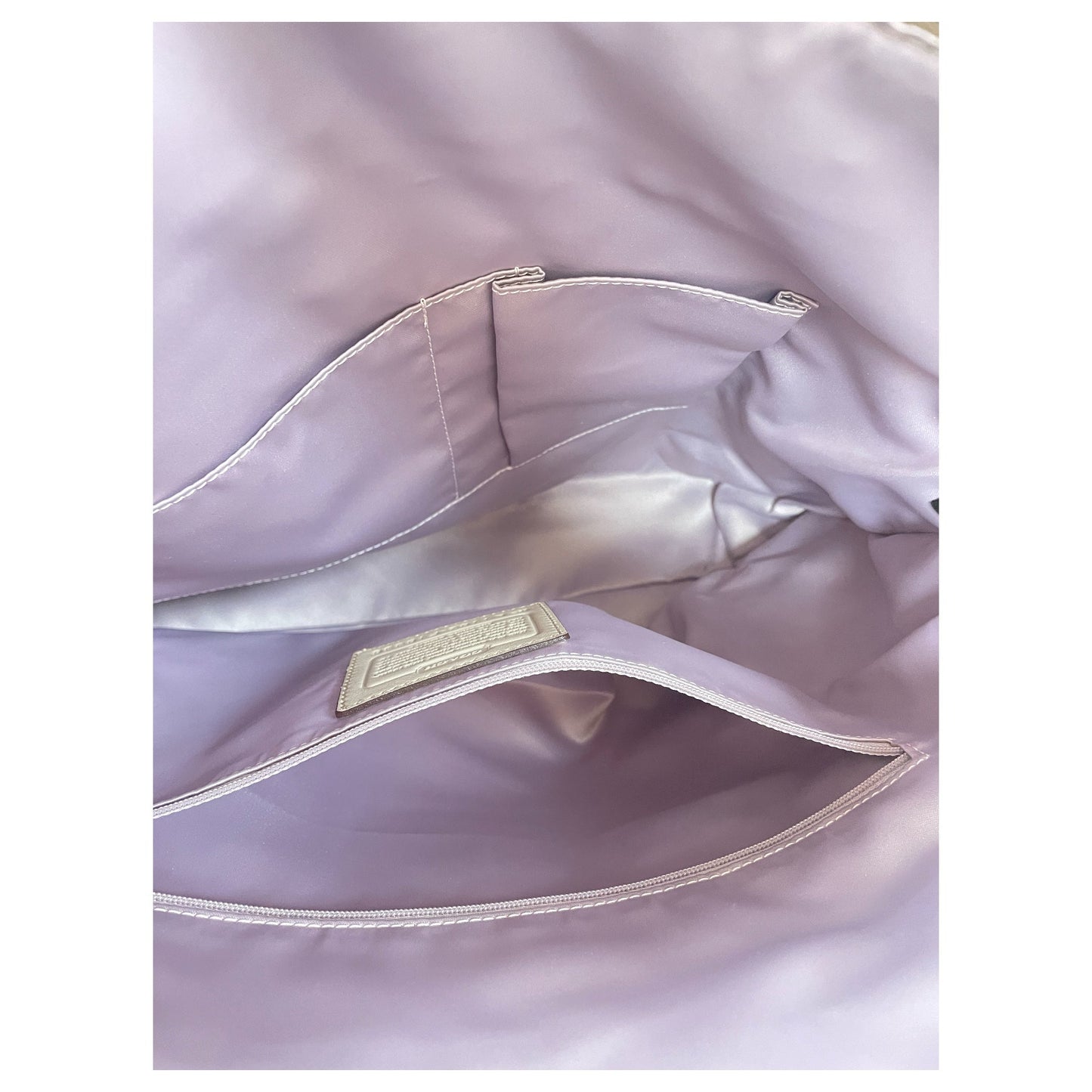 Tote Designer By Coach In Taupe, Size:Large