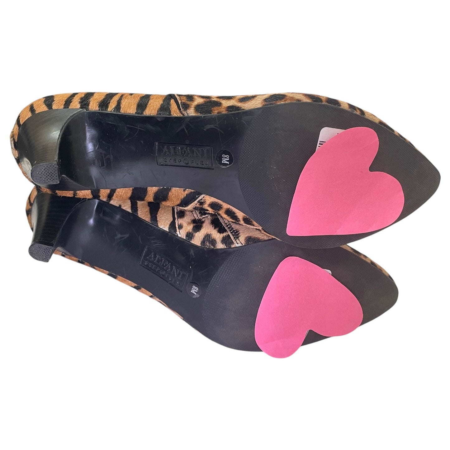 BOOTS ANKLE HEELS by ALFANI in ANIMAL PRINT, Size:8