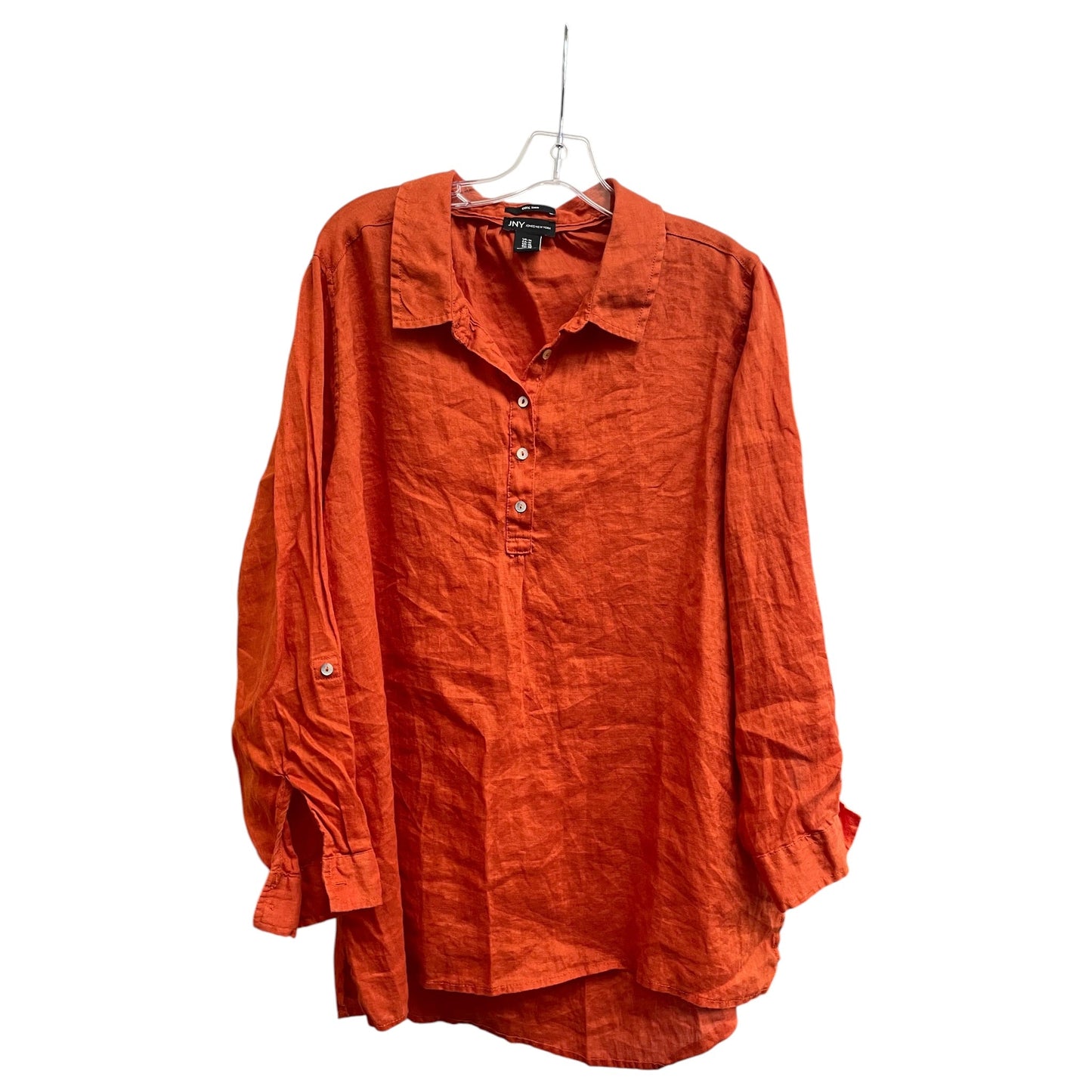 Top Ls By Jones New York In Orange, Size:1X