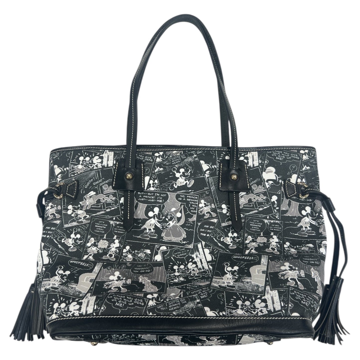 Handbag Designer By Dooney And Bourke In Black & White, Size:Medium