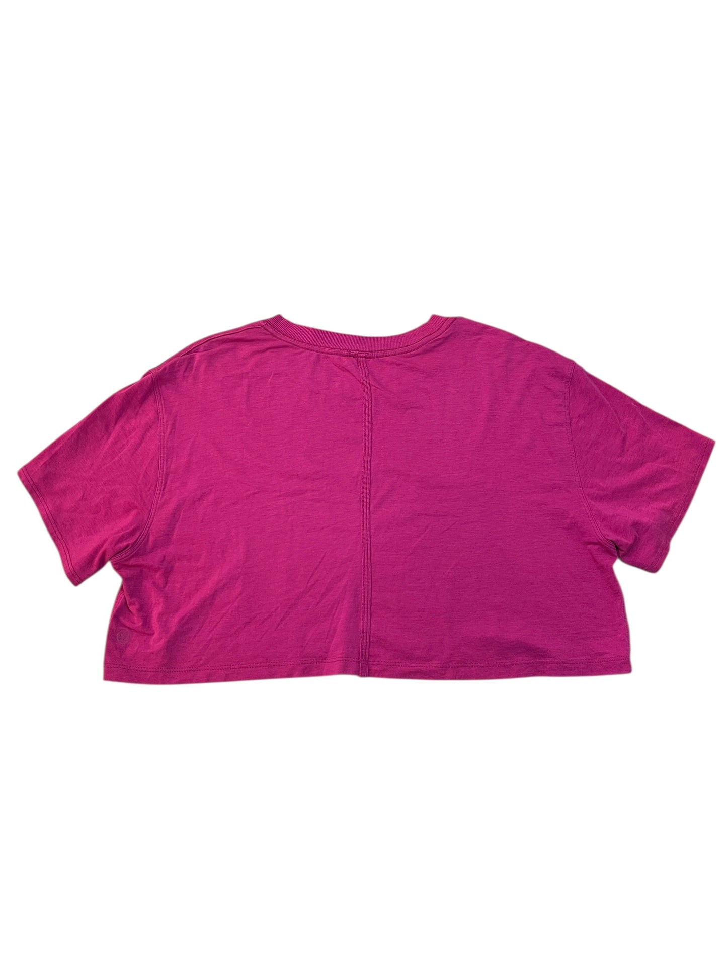 Athletic Top Ss By Lululemon In Pink, Size:M