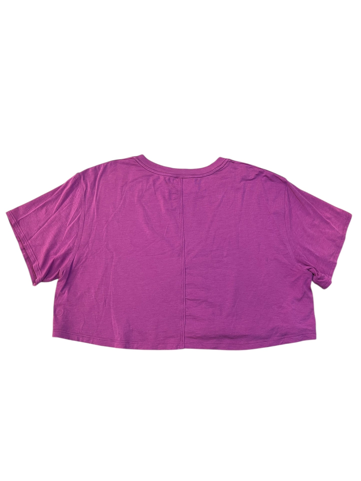 Athletic Top Ss By Lululemon In Purple, Size:M