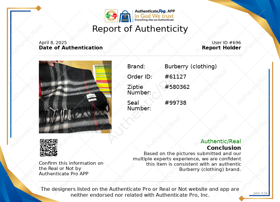 Scarf Luxury Designer By Burberry