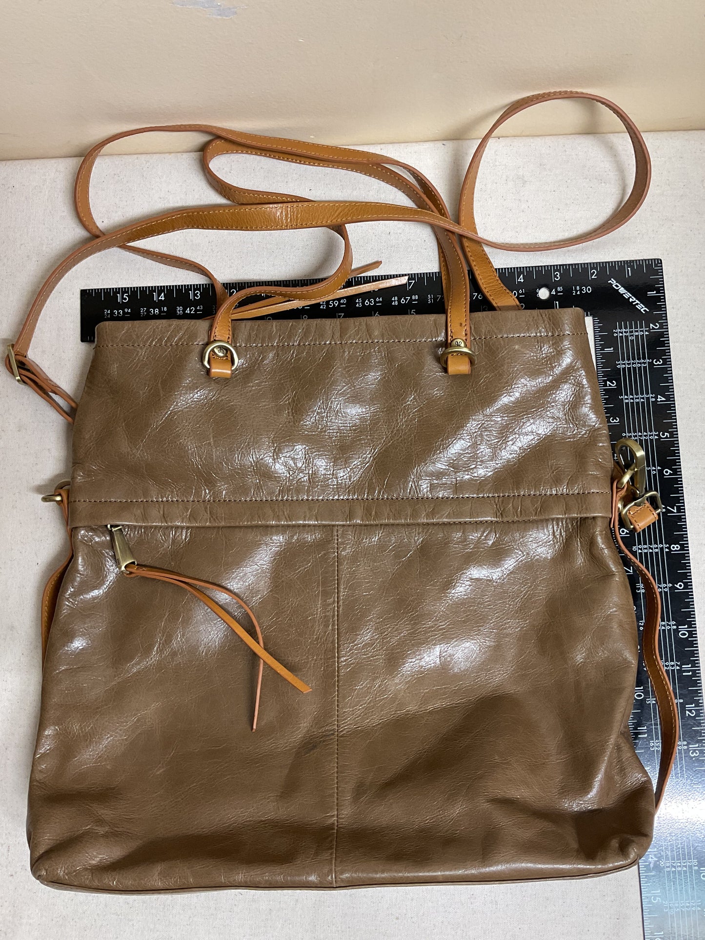 Handbag Leather By Hobo Intl In Brown & Tan, Size:Large